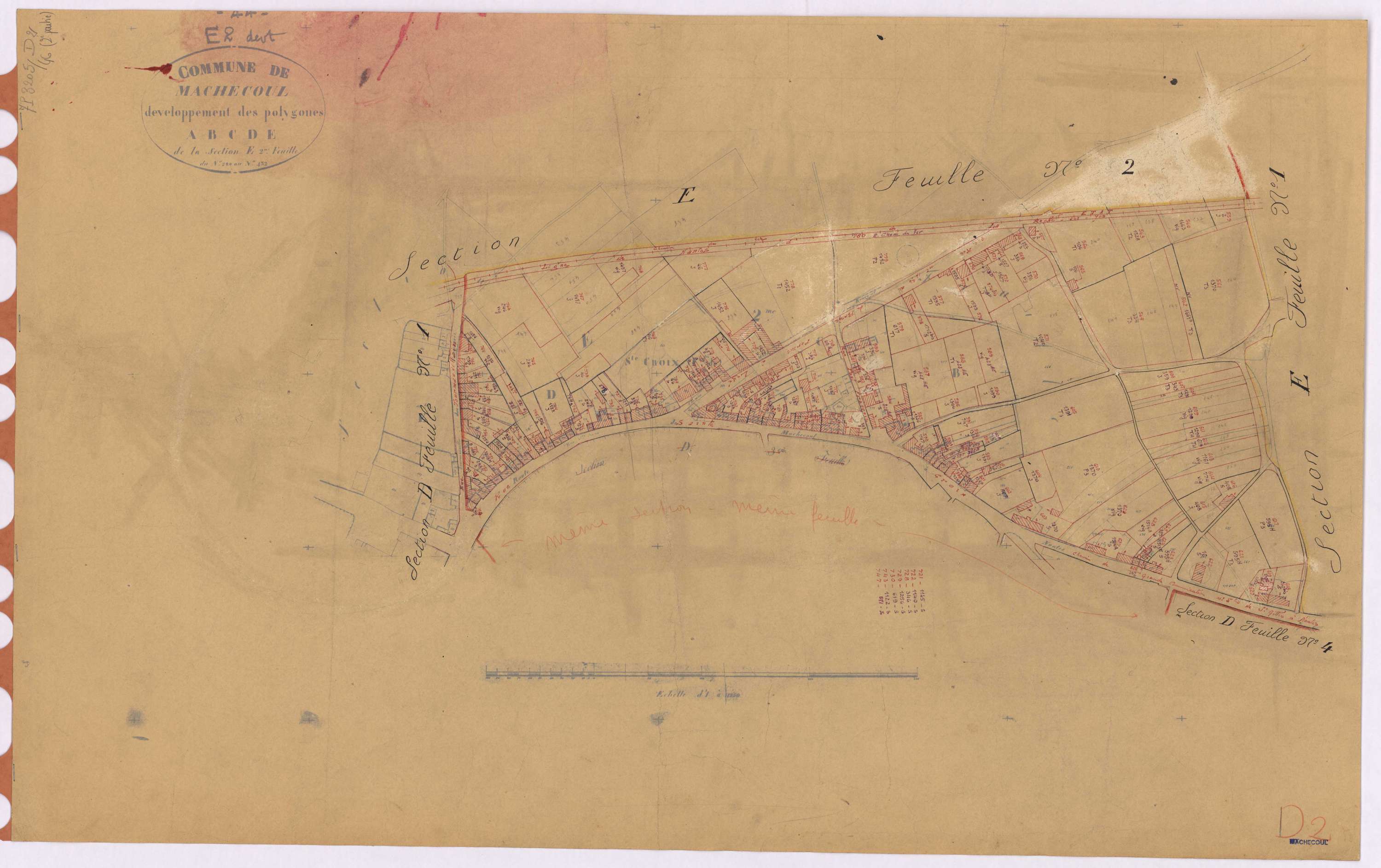 Machecoul - Section D2 Ville (section de La) ; 559-780
