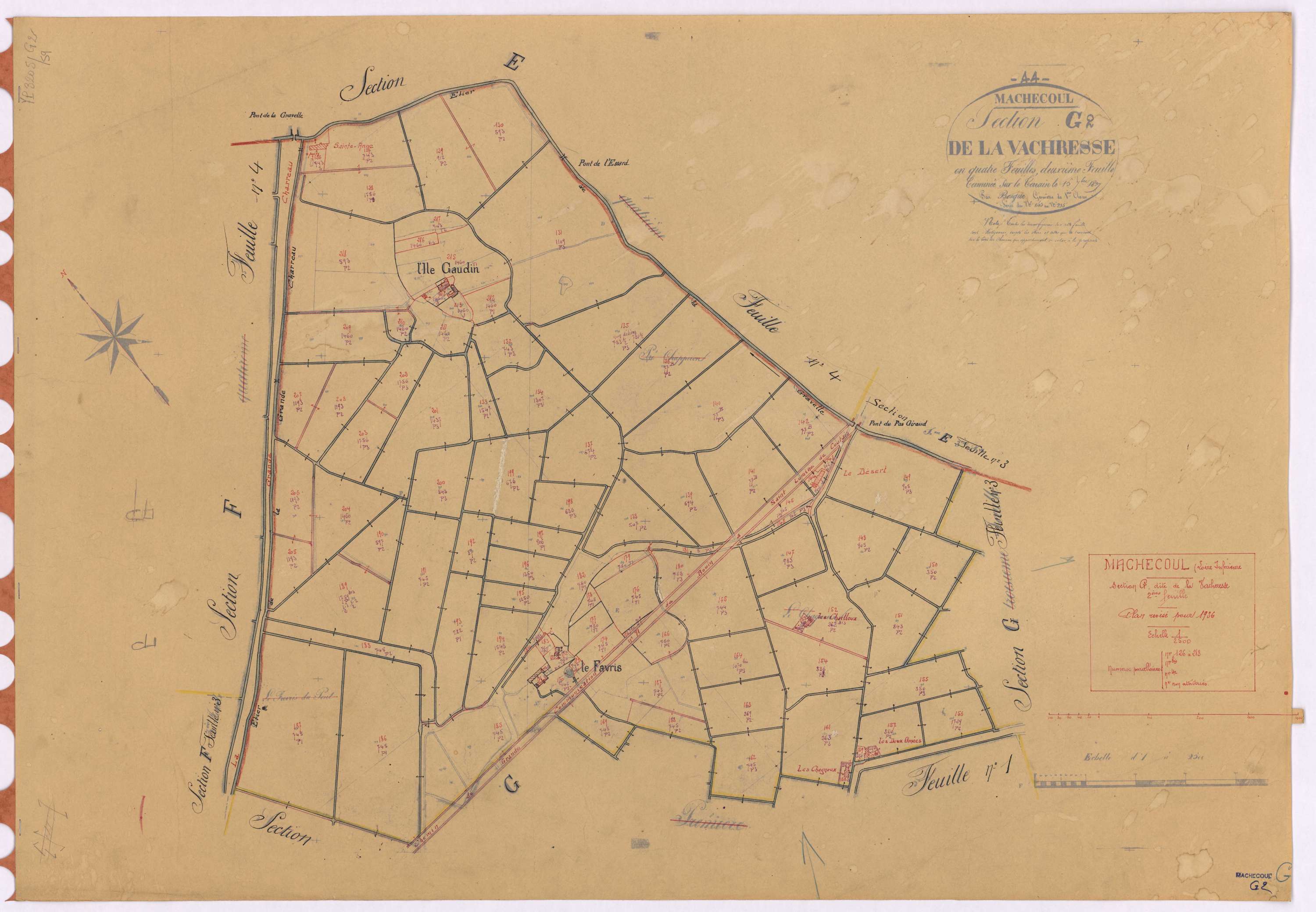 Machecoul - Section G2 Vacheresse (section de La) ; 126-218
