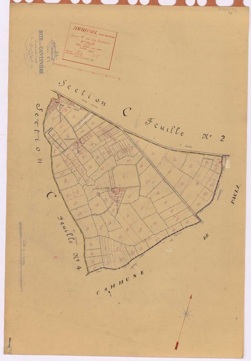 Machecoul - Section C3 Cantinière (section de La) ; 616-758