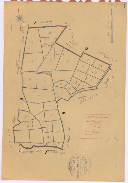 Machecoul - Section H4 Pouarne (section de La) ; 485-524