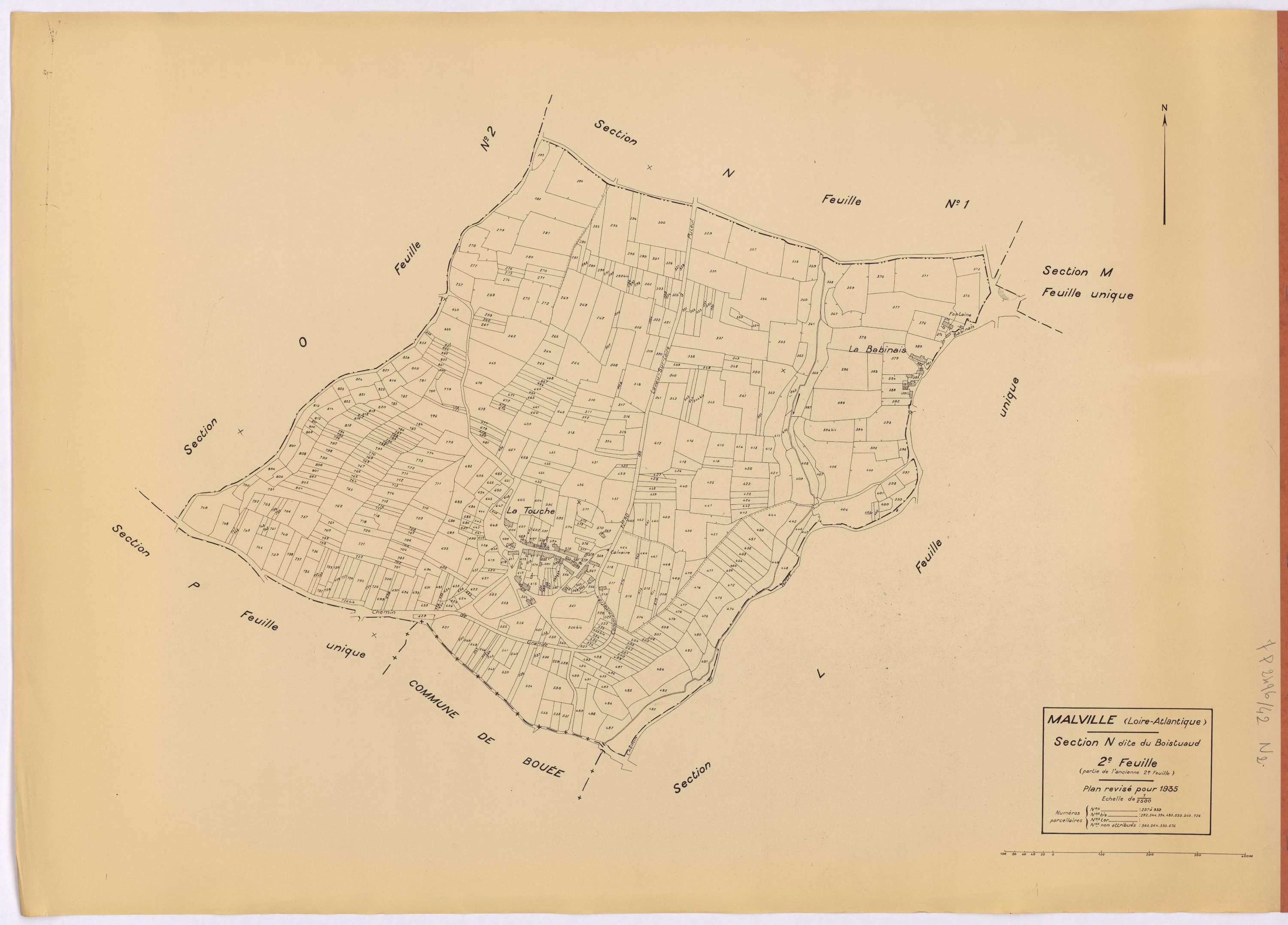 Malville - Section N2 Boistaud (section du) ; 257-839