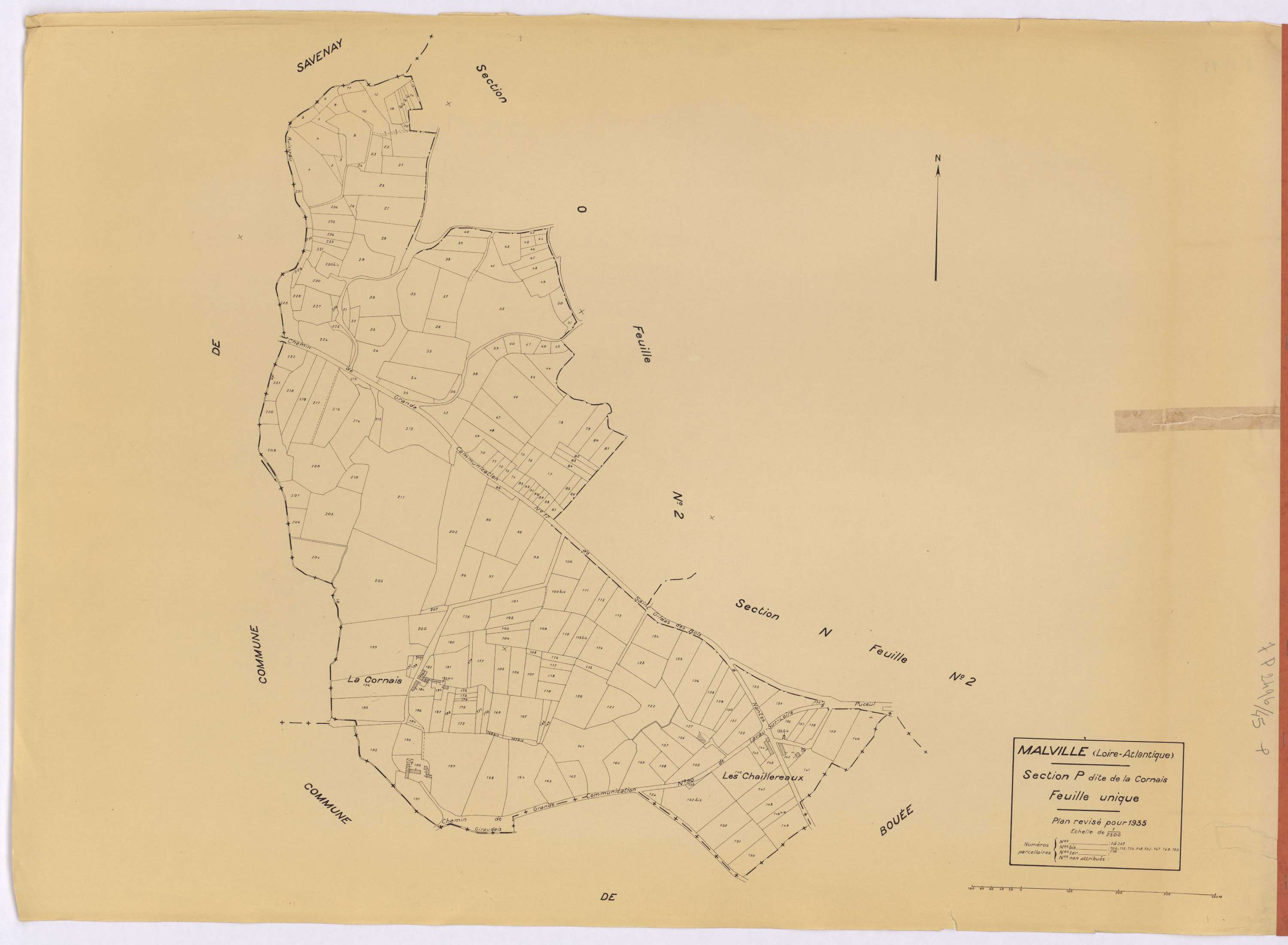Malville - Section P Cornais (section de La) ; 1-237
