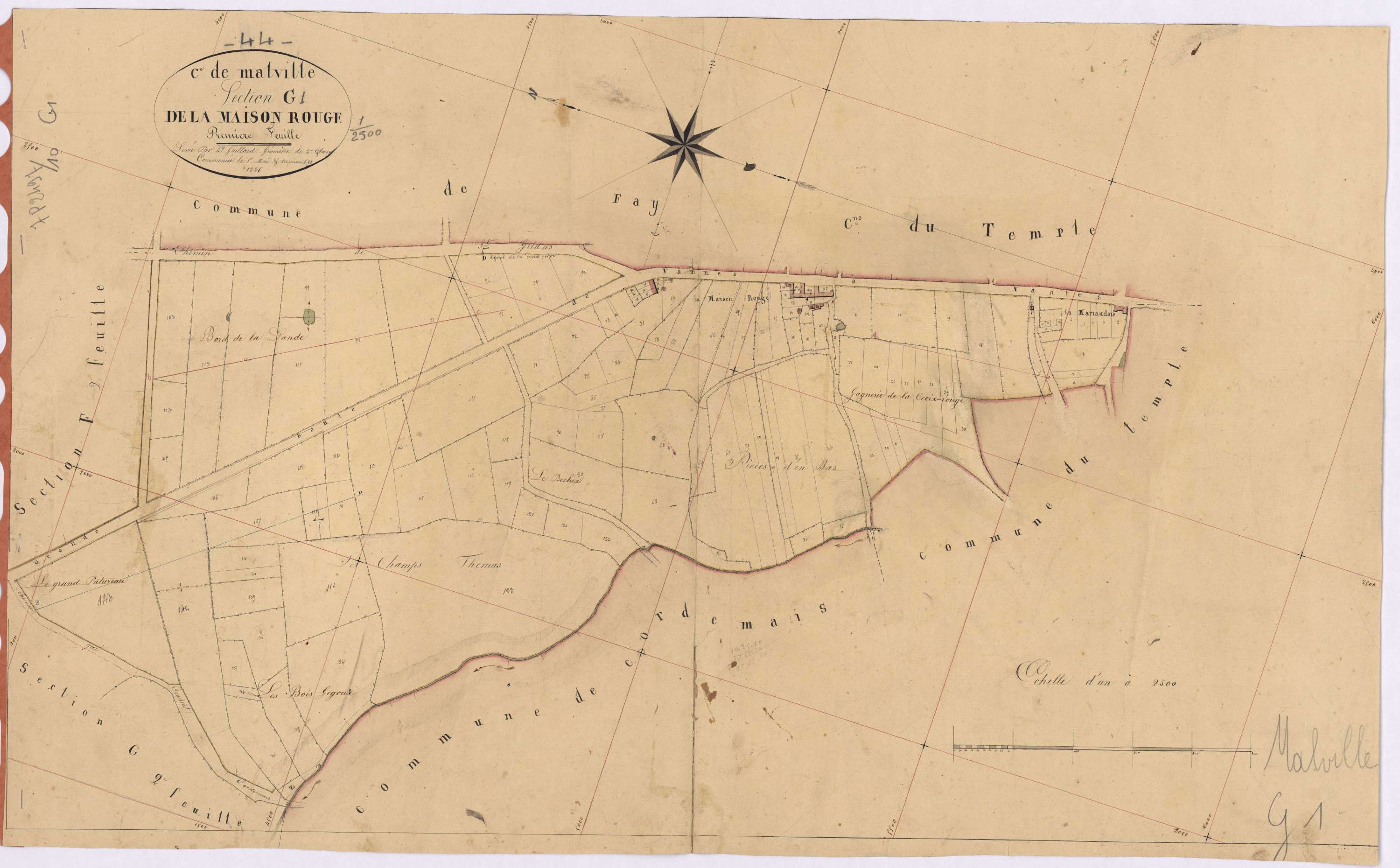 Malville - Section G1 Maison Rouge (section de La)