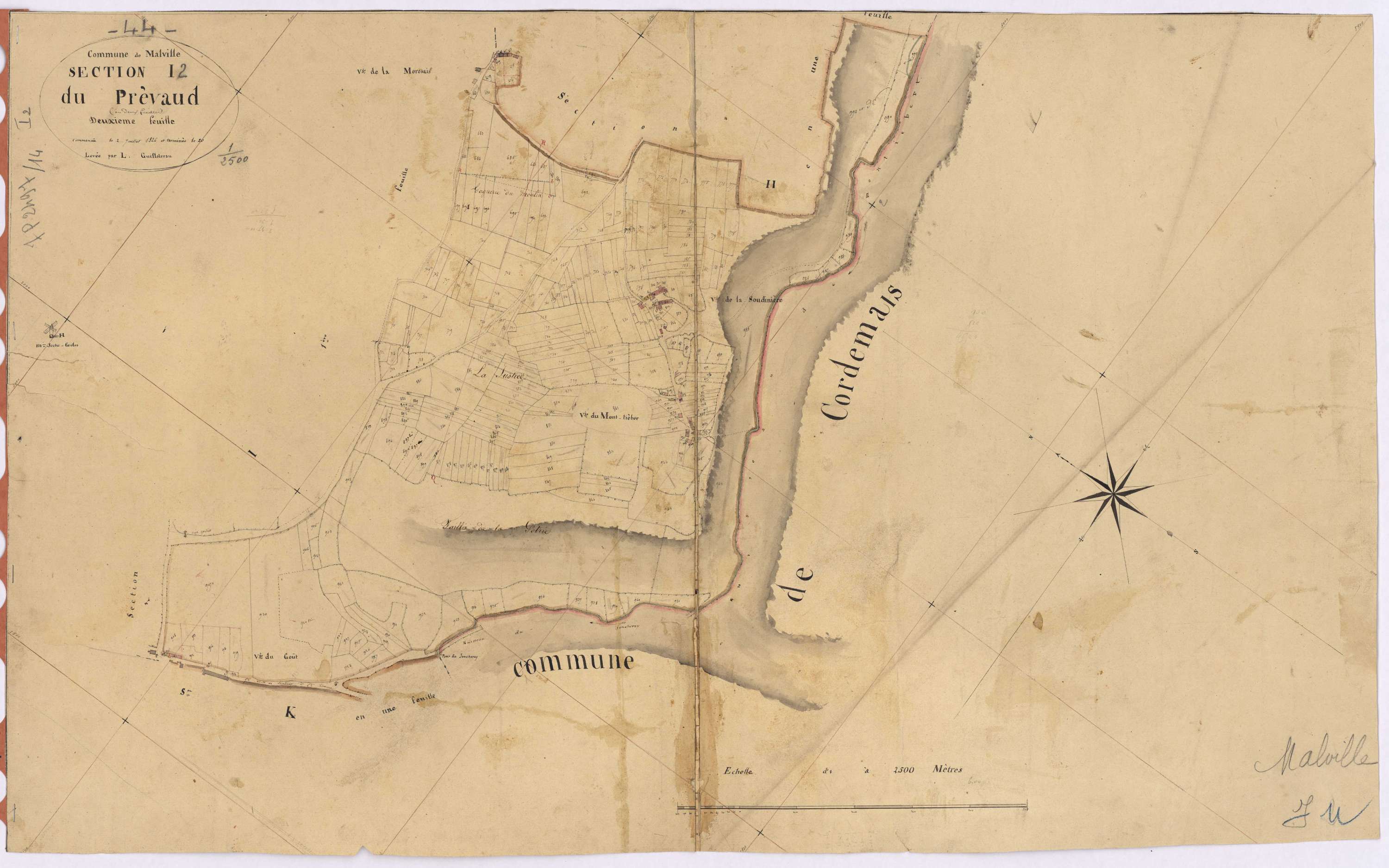 Malville - Section I2 Prevaud (section du)