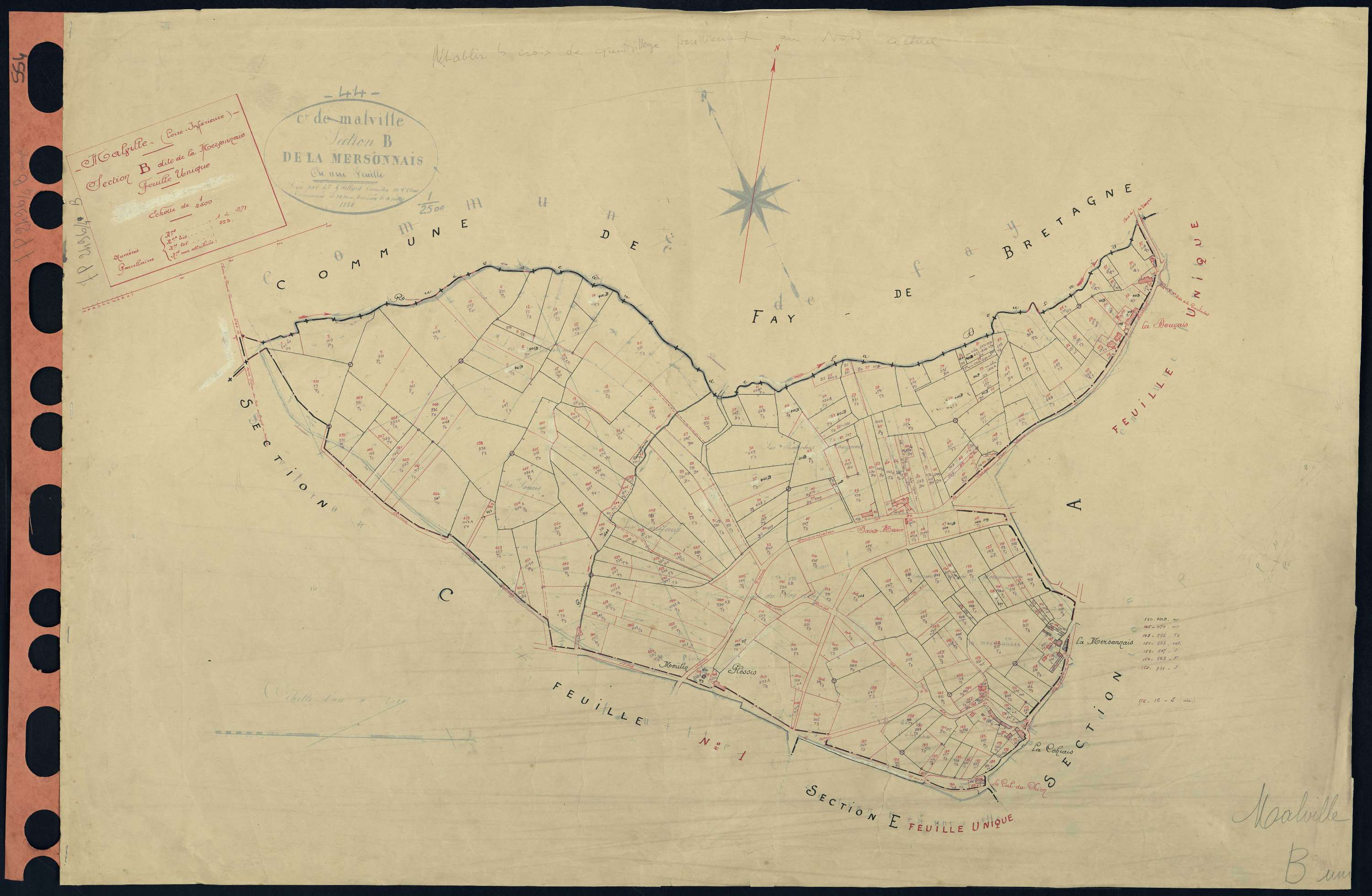 Malville - Section B Mersonnais (section de la) . 1-271