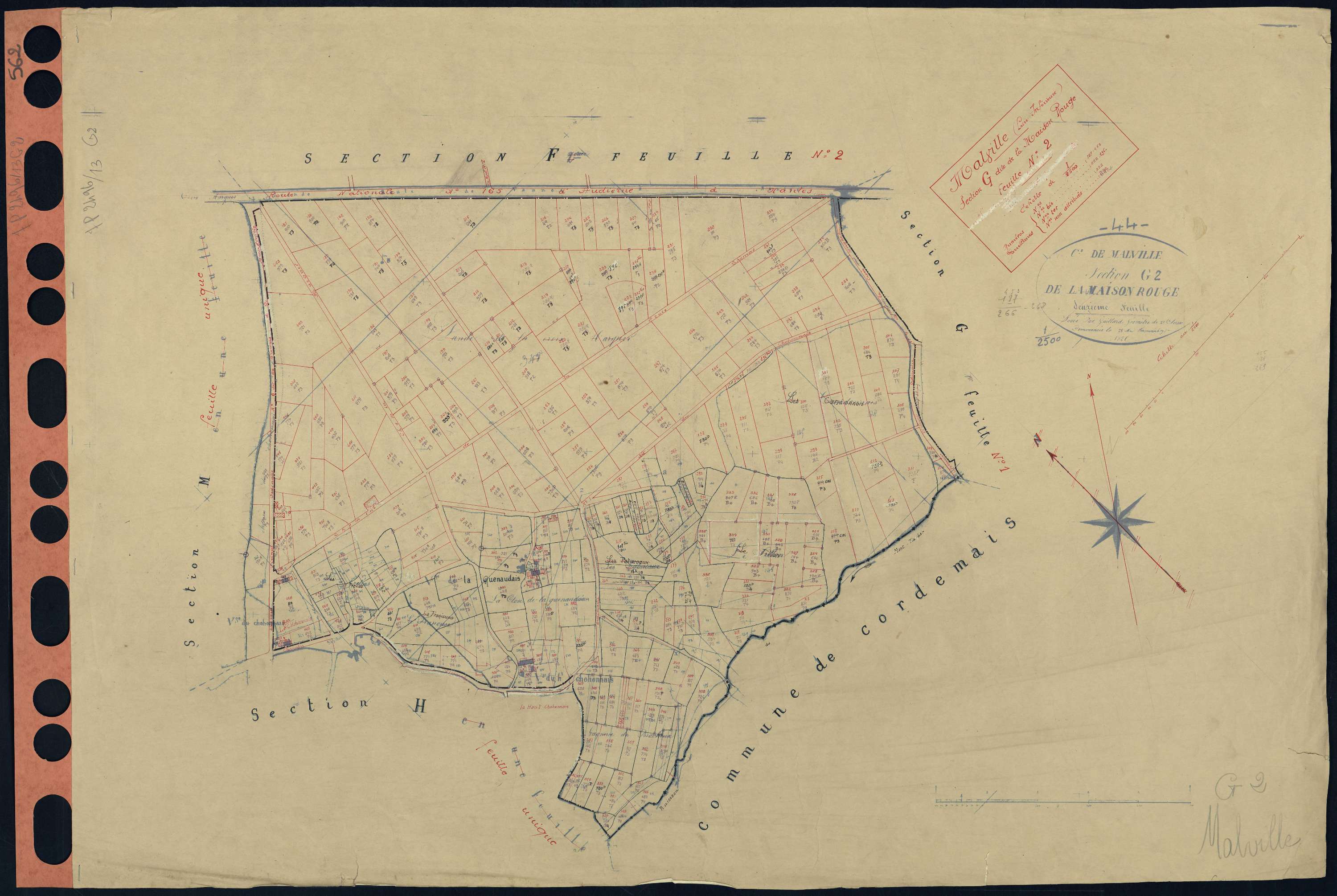 Malville - Section G2 Maison Rouge (section de La) . 187-453