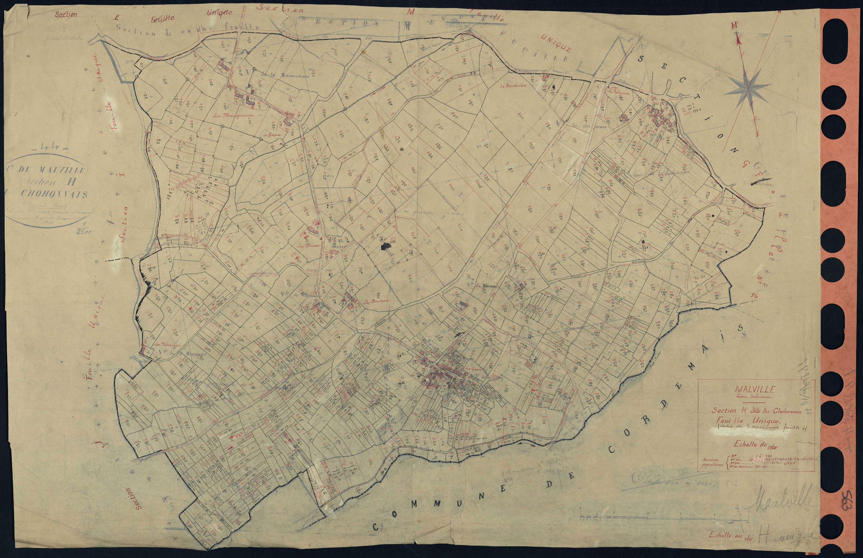 Malville - Section H Chohonnais (section du) . 1-743