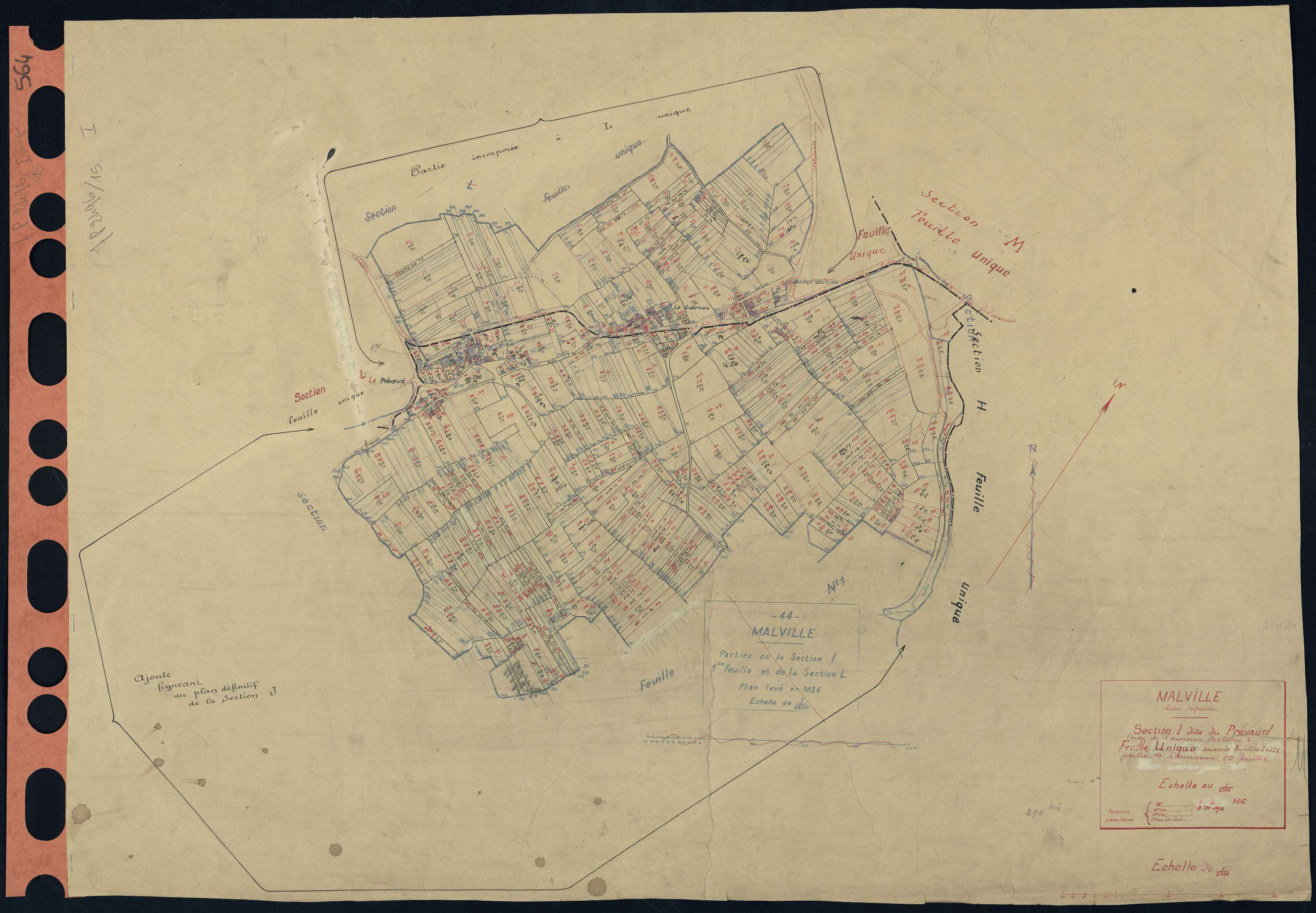 Malville - Section I Prévaud (section du) . 1-386