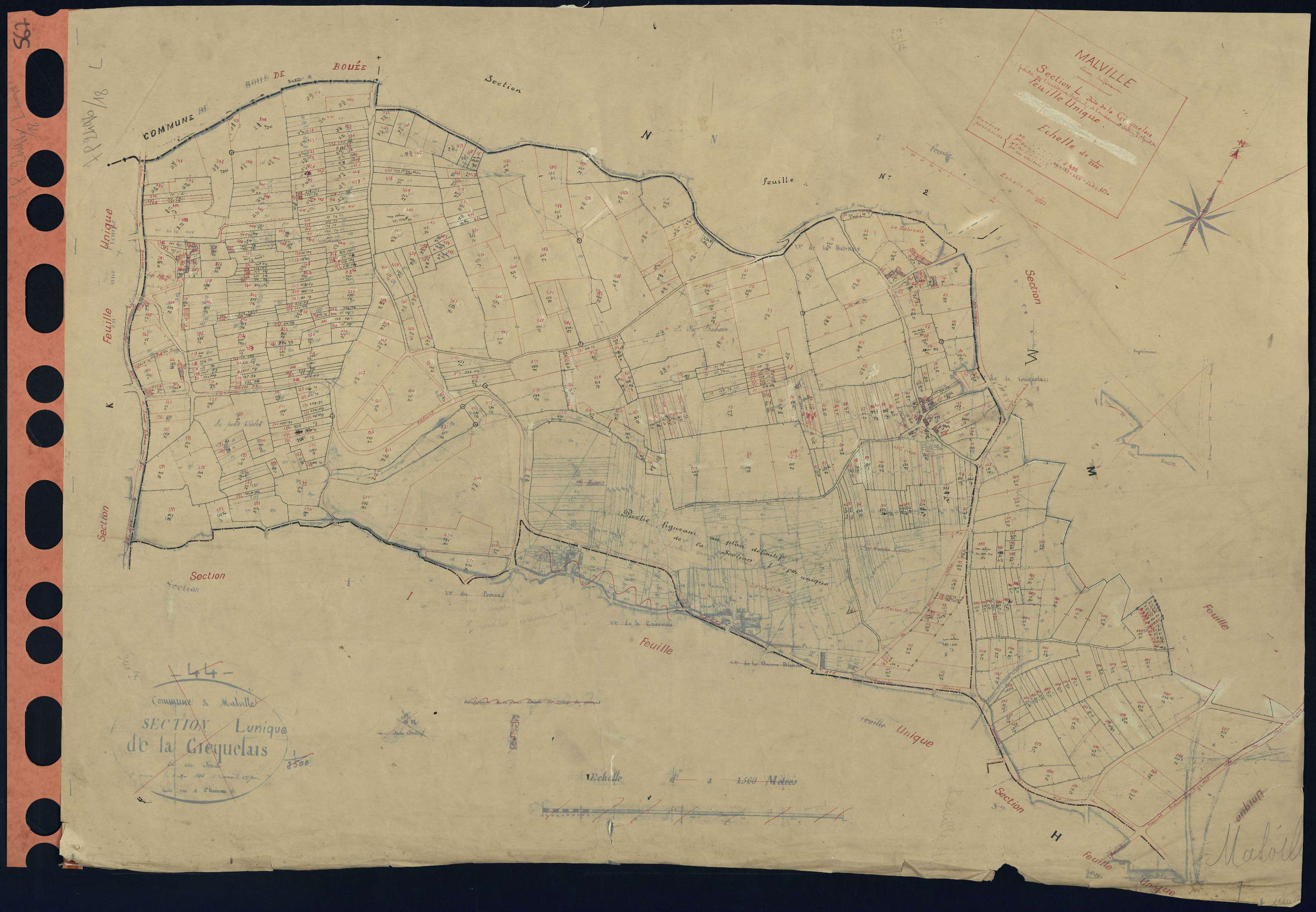 Malville - Section L Giquelais (section de La) . 1-492