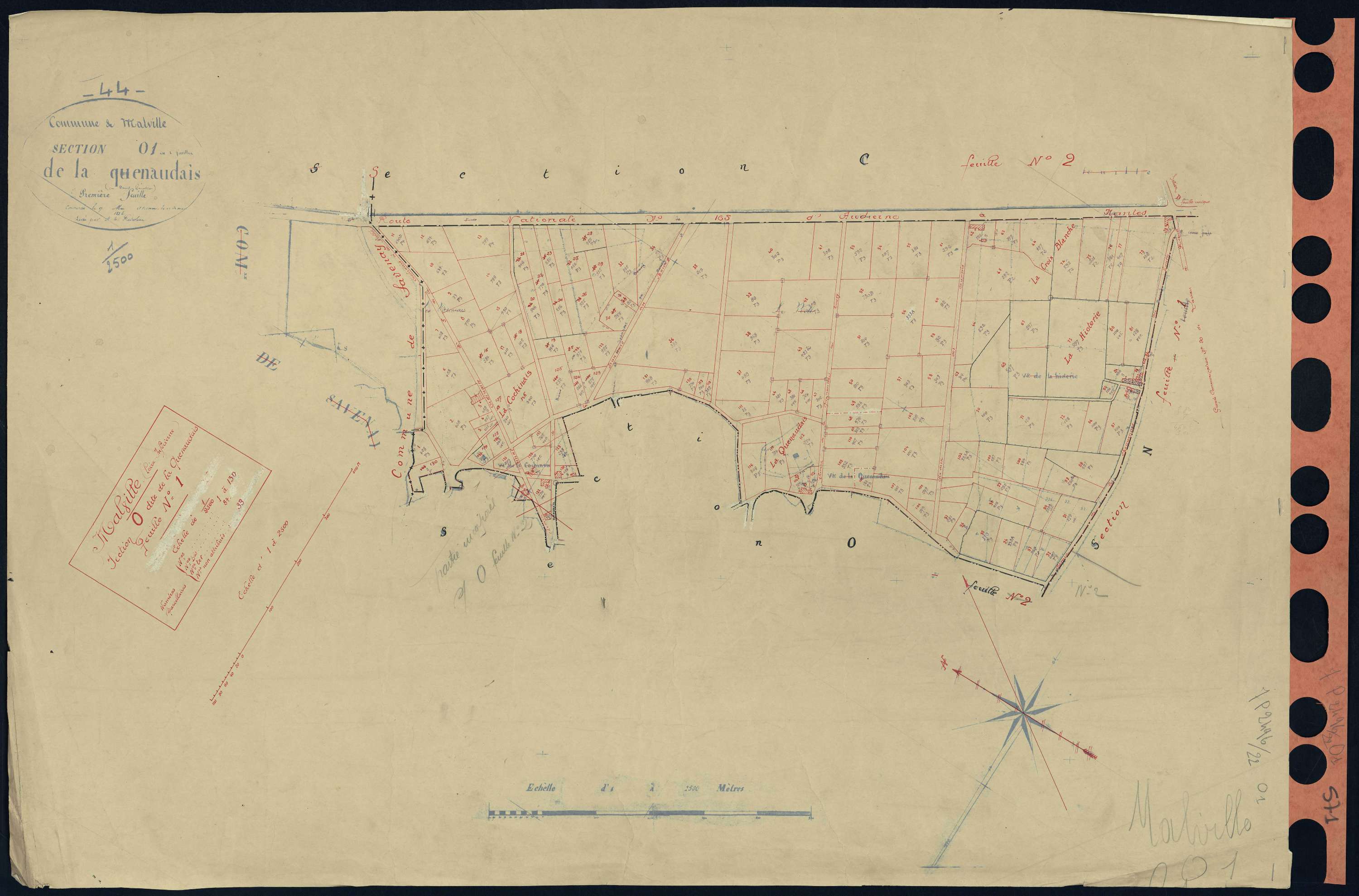 Malville - Section O1 Quenaudais (section de La) . 1-130