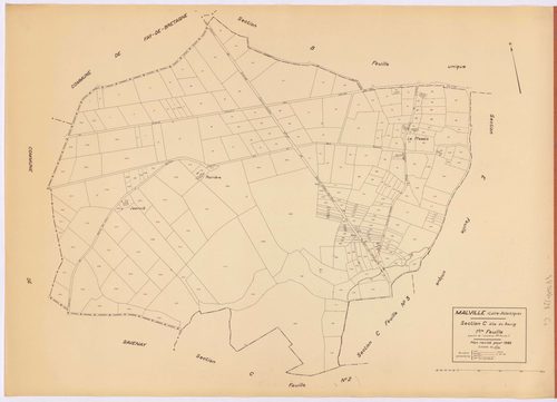 Malville - Section C1 Bourg (section du) ; 1-262