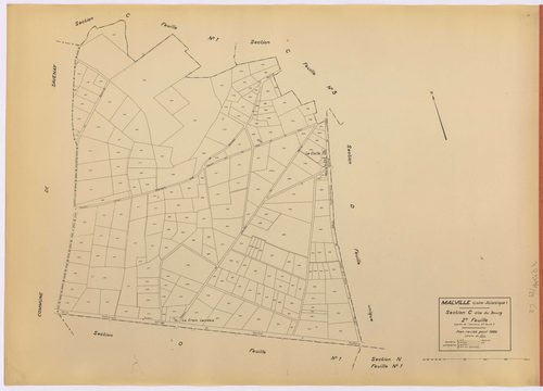 Malville - Section C2 Bourg (section du) ; 263-461