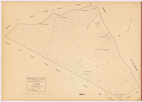 Malville - Section F2 Landes (section des) ; 114-378