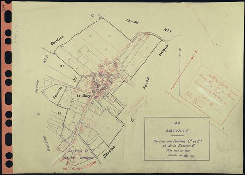 Malville - Section C3 Bourg (section du) . 462-563