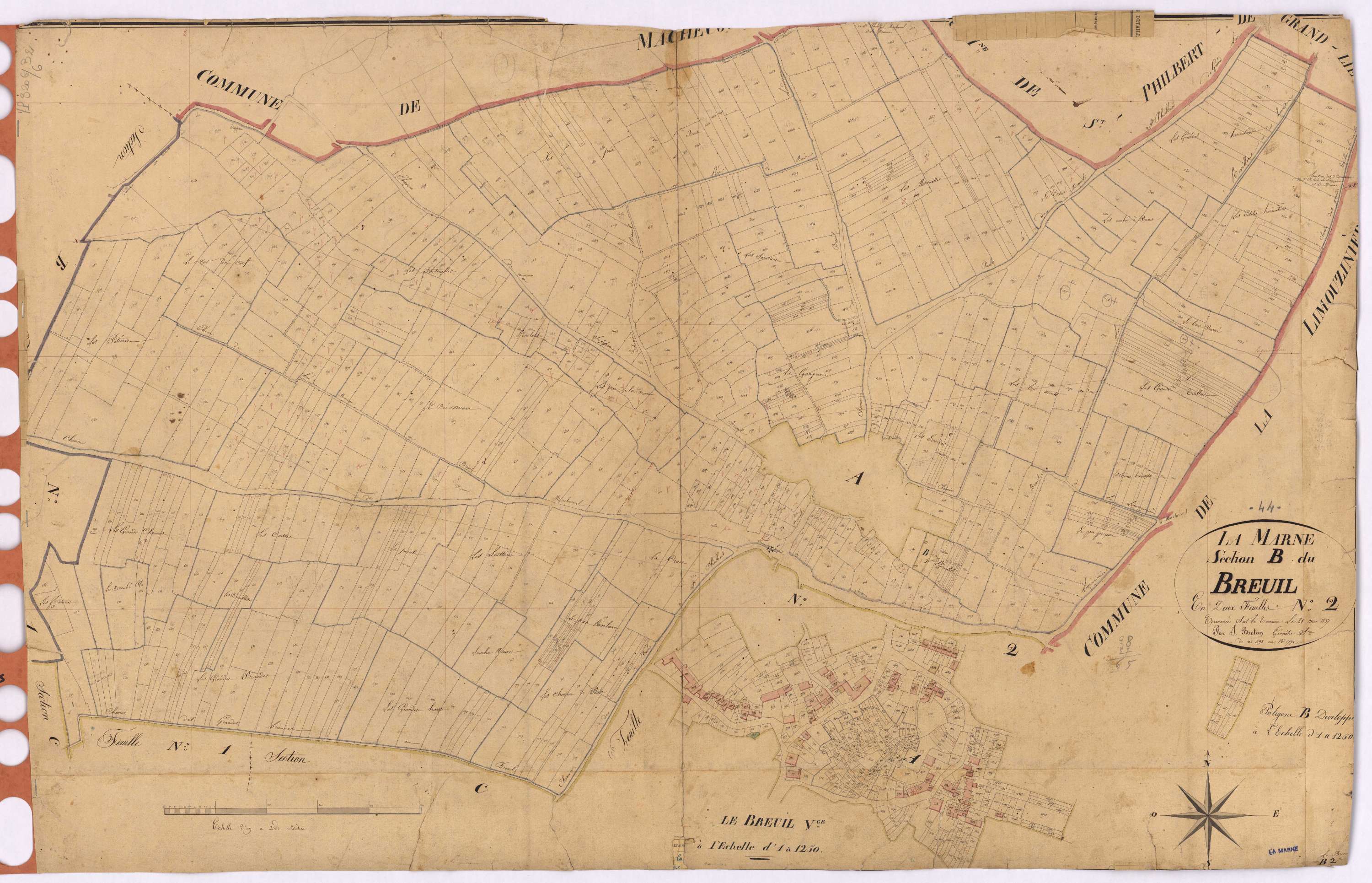 La Marne - Section B2 Breuil (section du) ; 598-1791