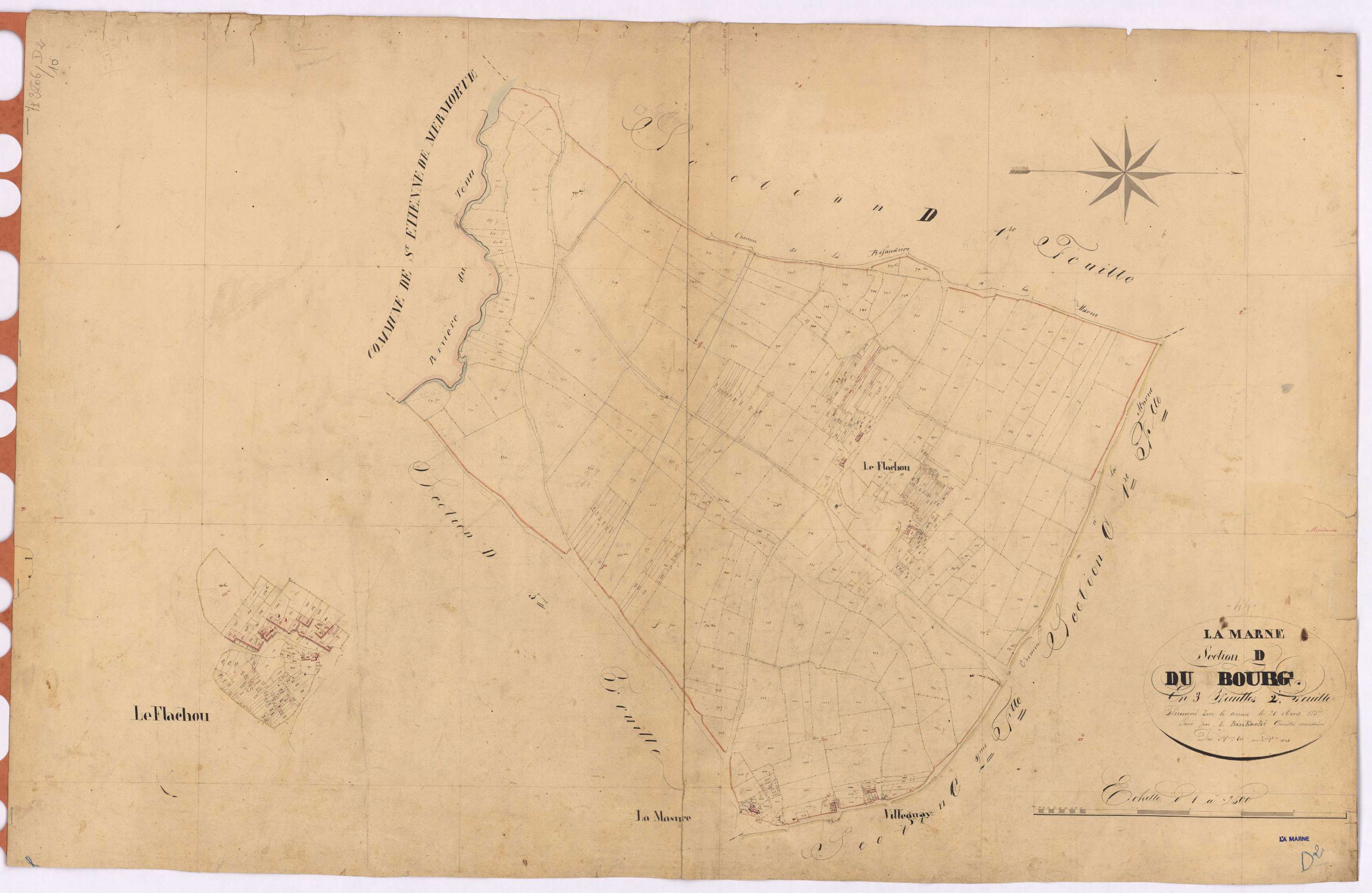 La Marne - Section D2 Bourg (section du) ; 653-1046