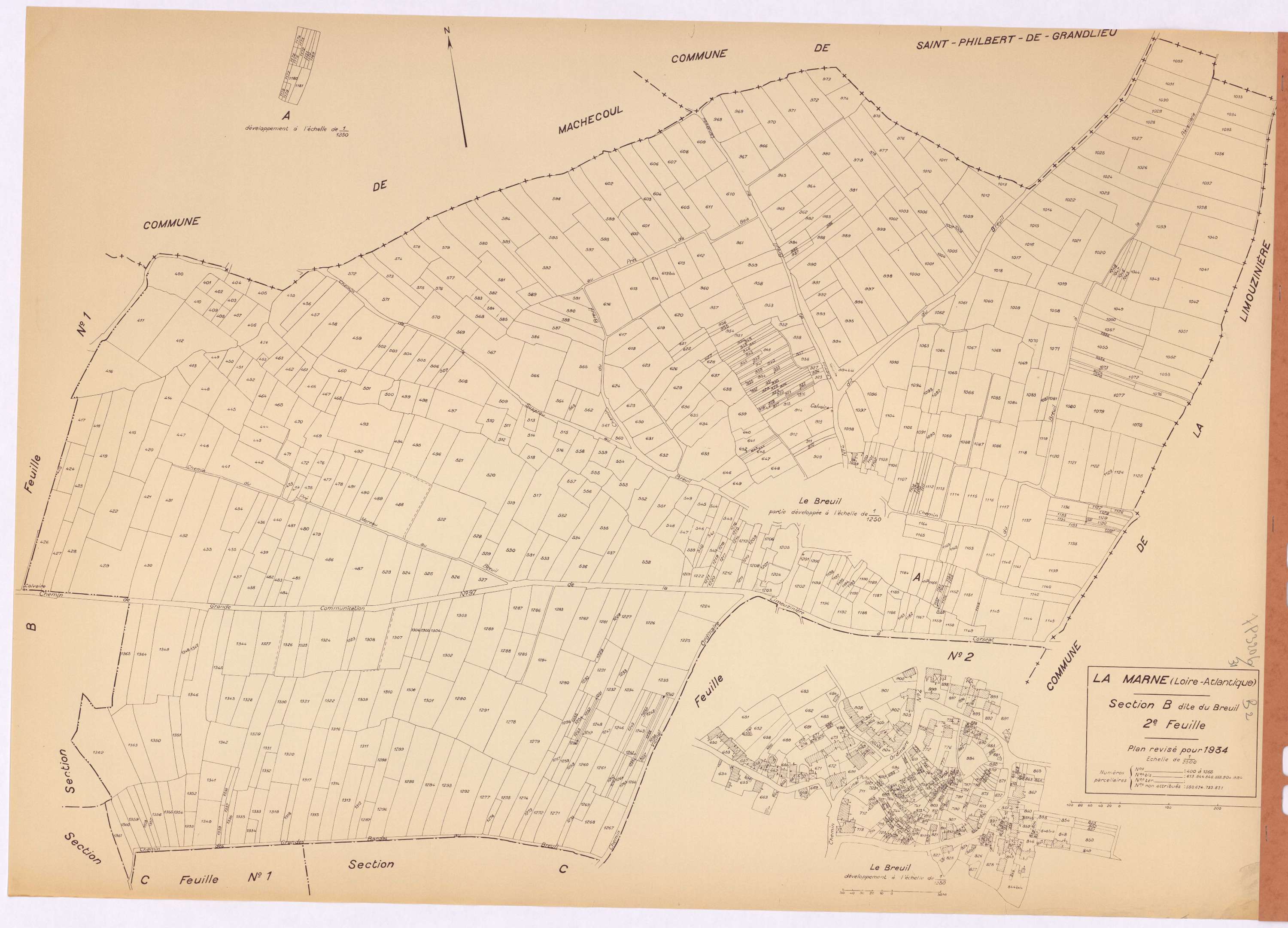 La Marne - Section B2 Breuil (section du) ; 400-1365