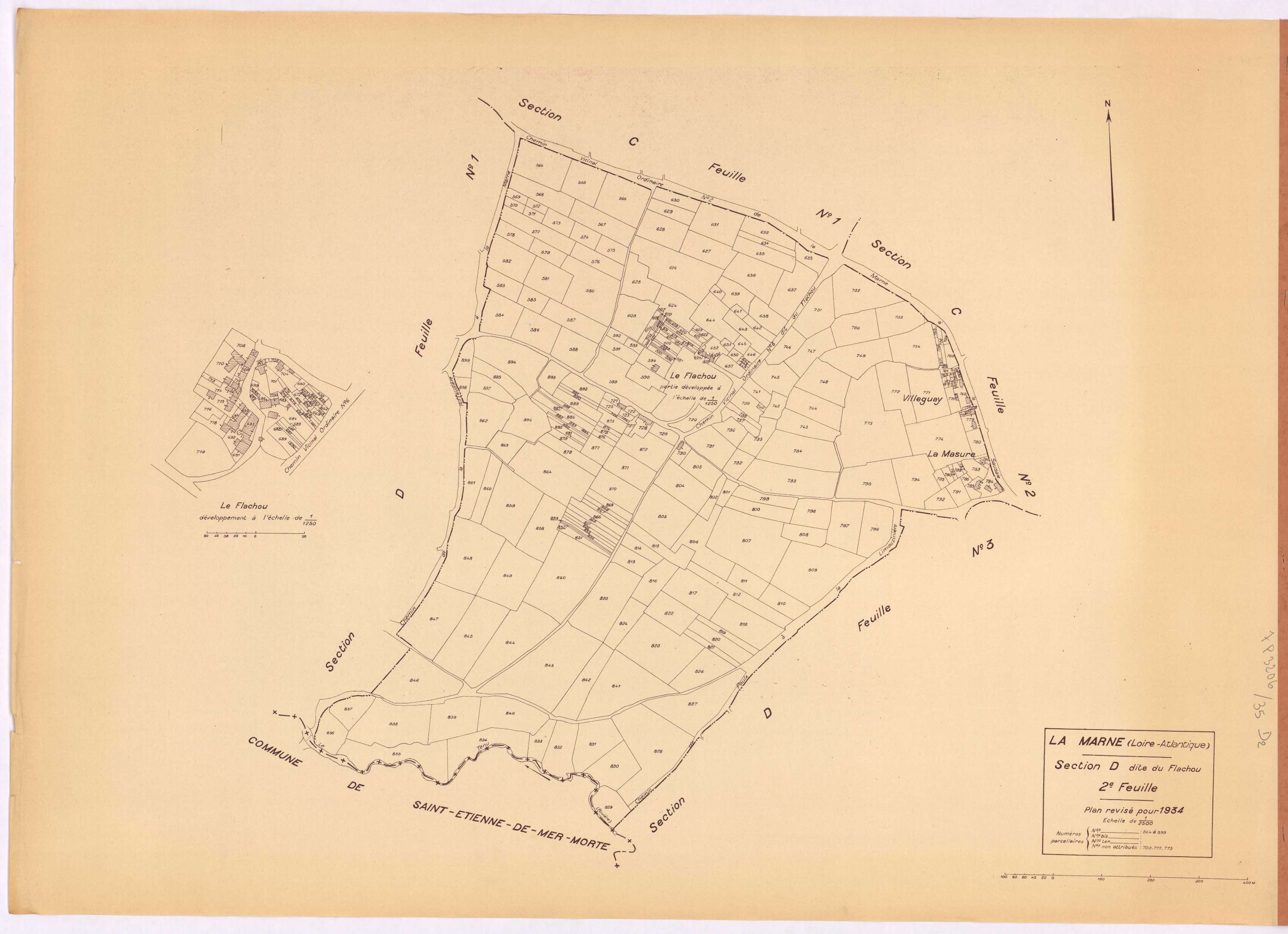 La Marne - Section D2 Flachou (section de) ; 564-899