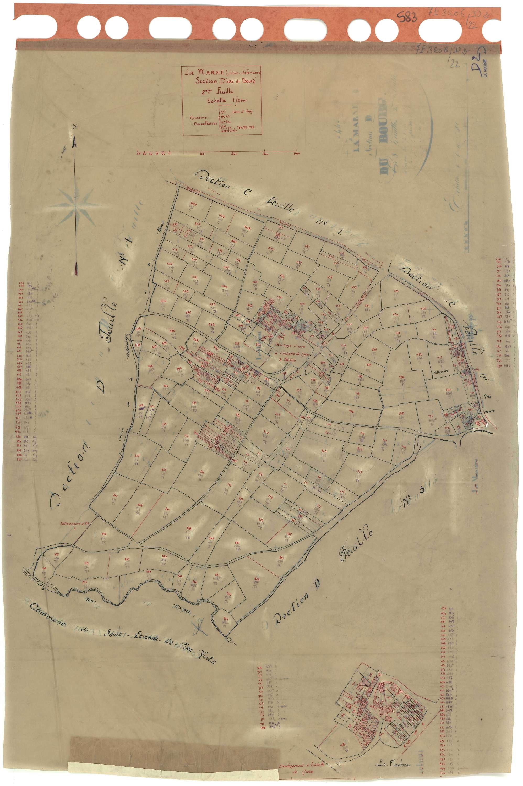 La Marne - Section D2 Flachou (section du) . 564-899