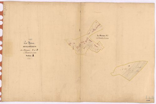 La Marne - Section A1 (développement) Rivière (section de La) ; 1-1214 ; développement du village de La Rivière et de diverses parcelles