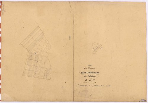 La Marne - Section D3 (développement) Bourg (section du) ; 1047-1599 ; développement des polygônes B et C