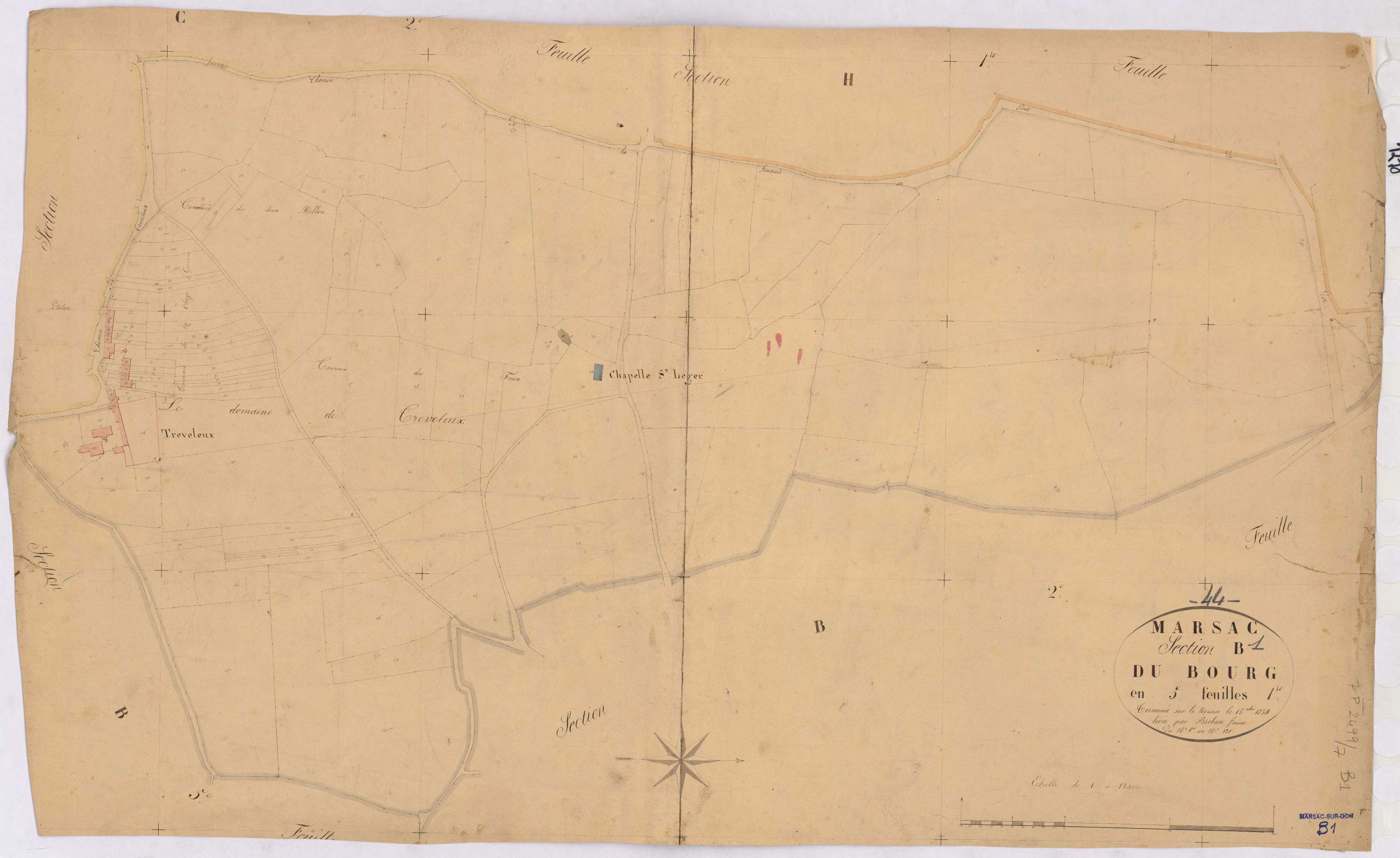 Marsac-sur-Don - Section B1 Bourg (section du) ; 1-120