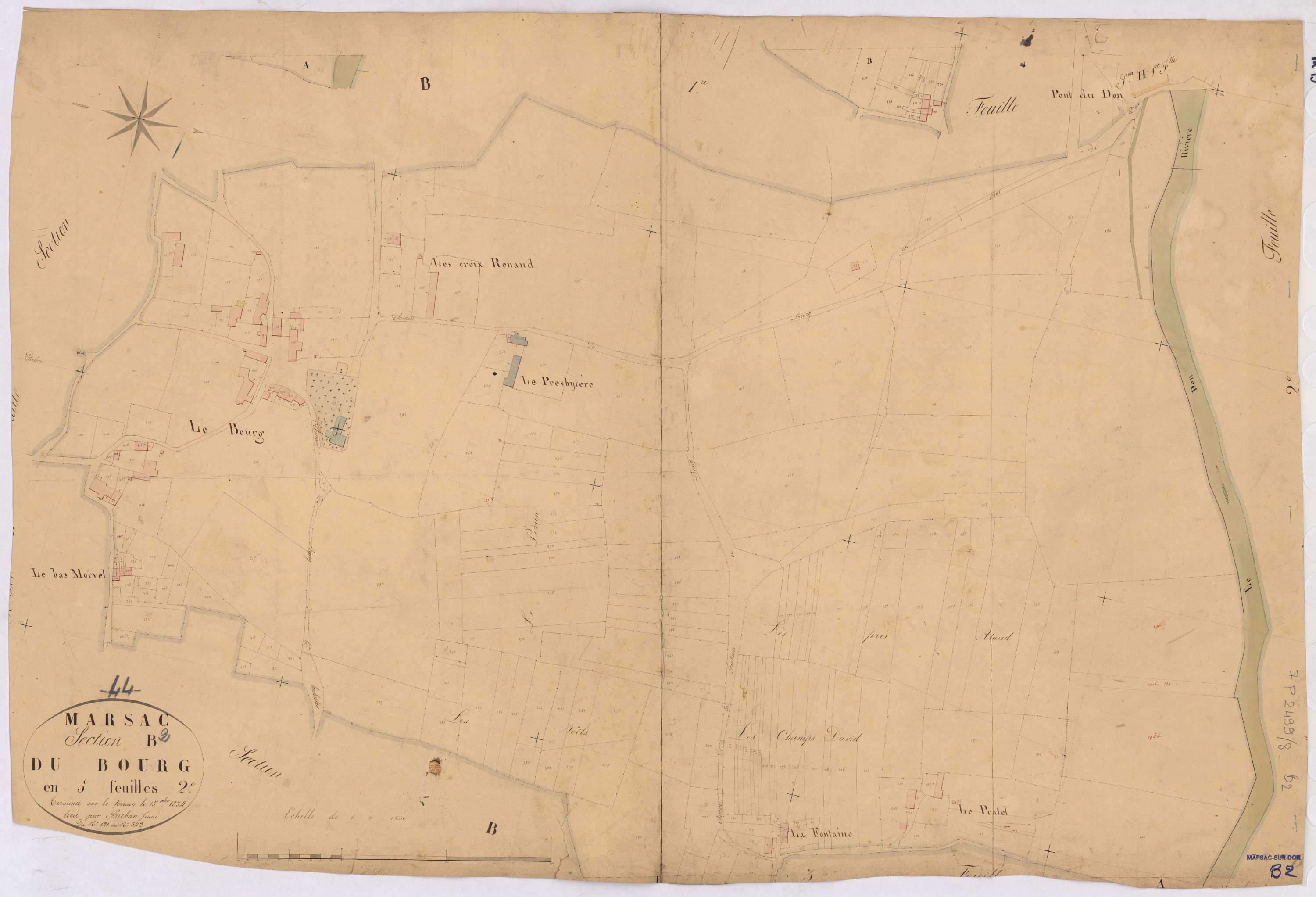 Marsac-sur-Don - Section B2 Bourg (section du) ; 121-342