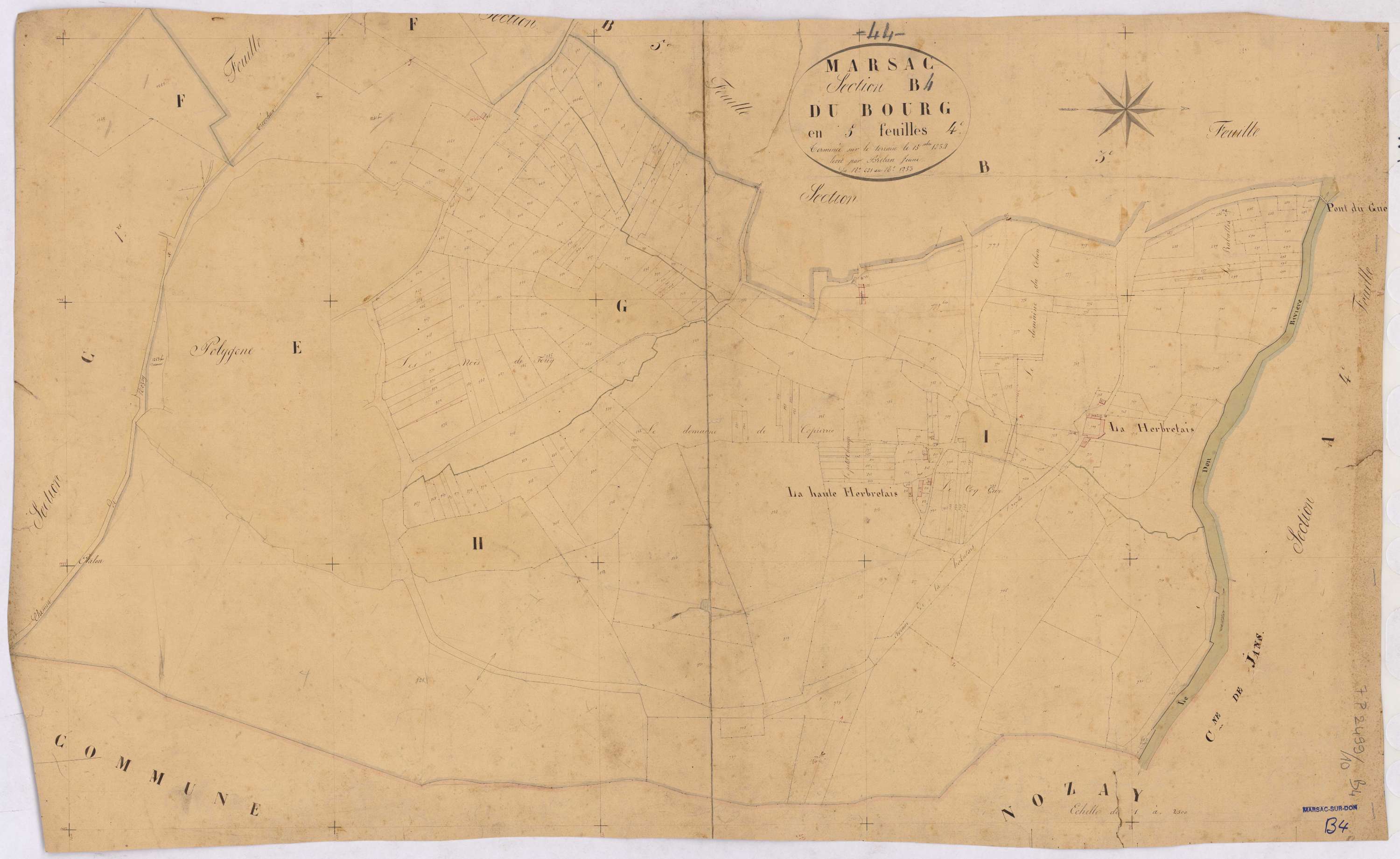 Marsac-sur-Don - Section B4 Bourg (section du) ; 681-1253
