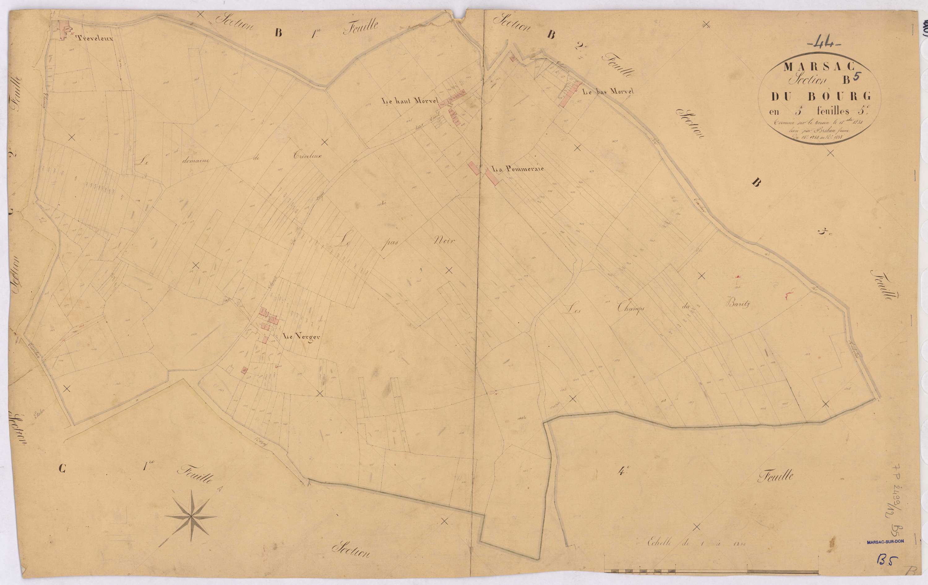 Marsac-sur-Don - Section B5 Bourg (section du) ; 1254-1535