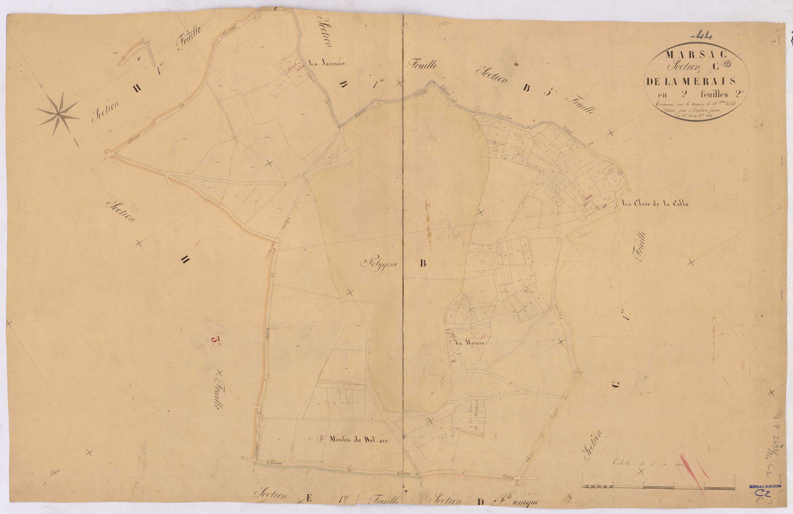 Marsac-sur-Don - Section C2 Mérais (section de La) ; 86-502