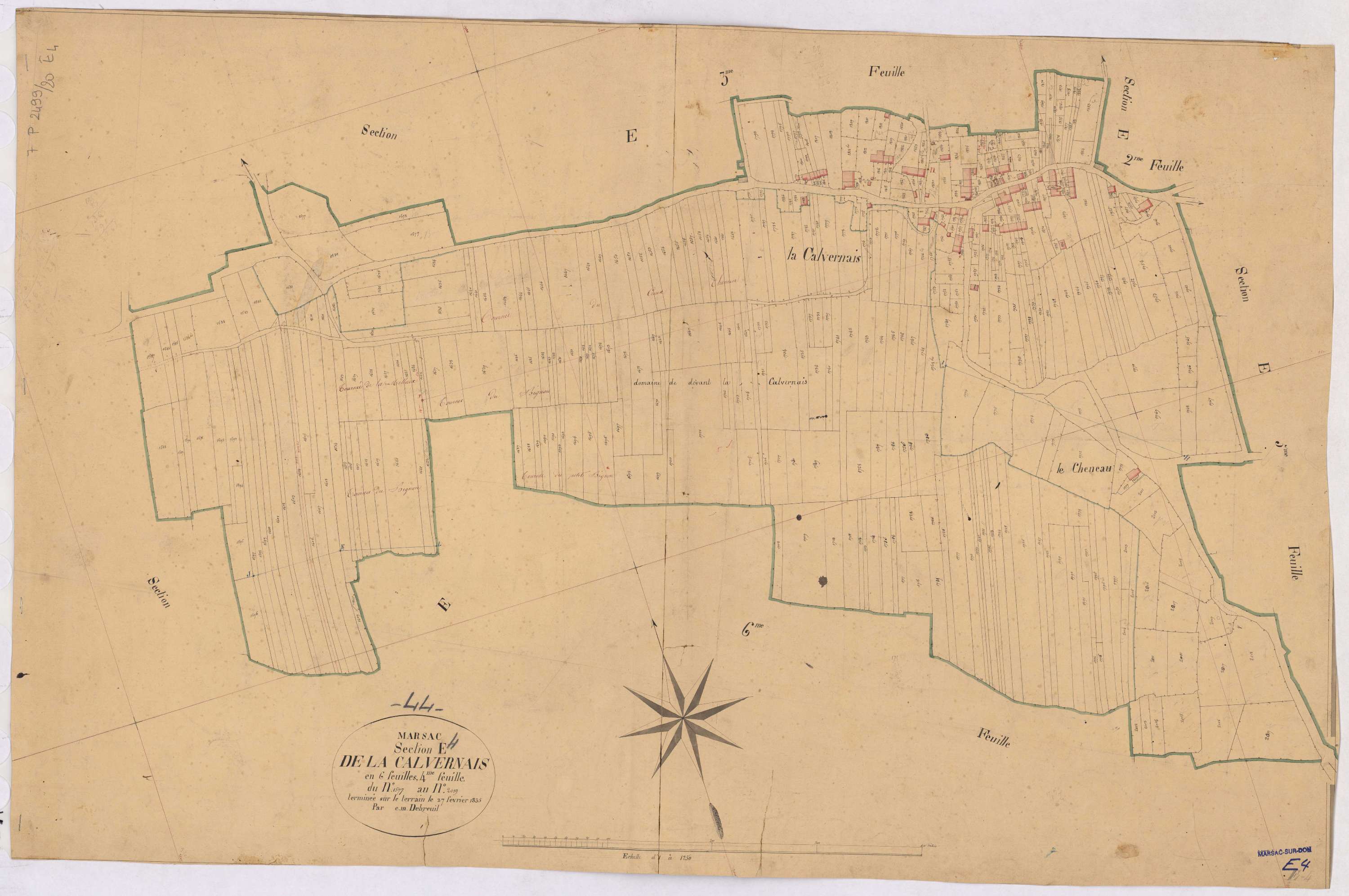 Marsac-sur-Don - Section E4 Calvernais (section de La) ; 1577-2019