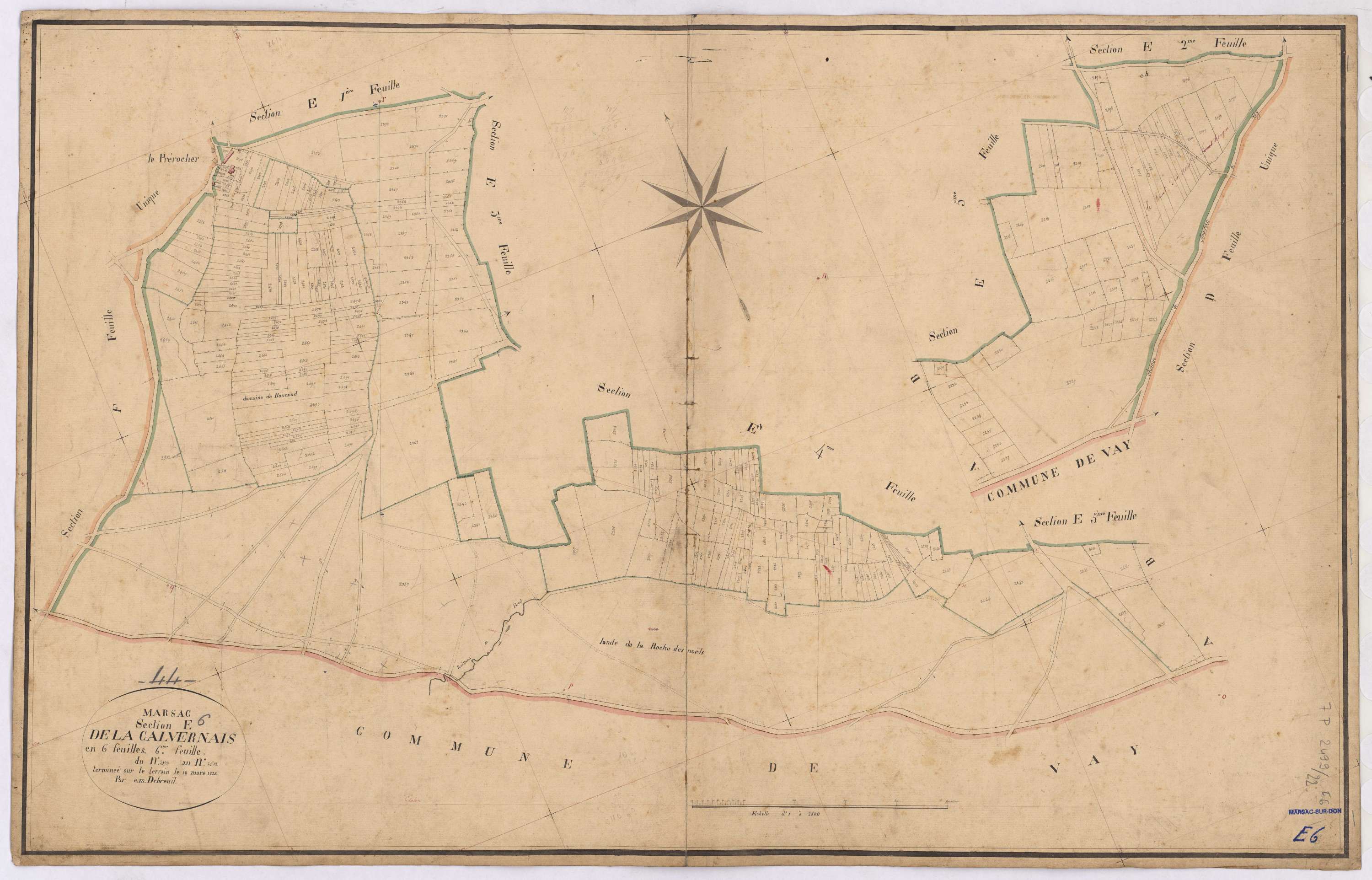 Marsac-sur-Don - Section E6 Calvernais (section de La) ; 2194-2512