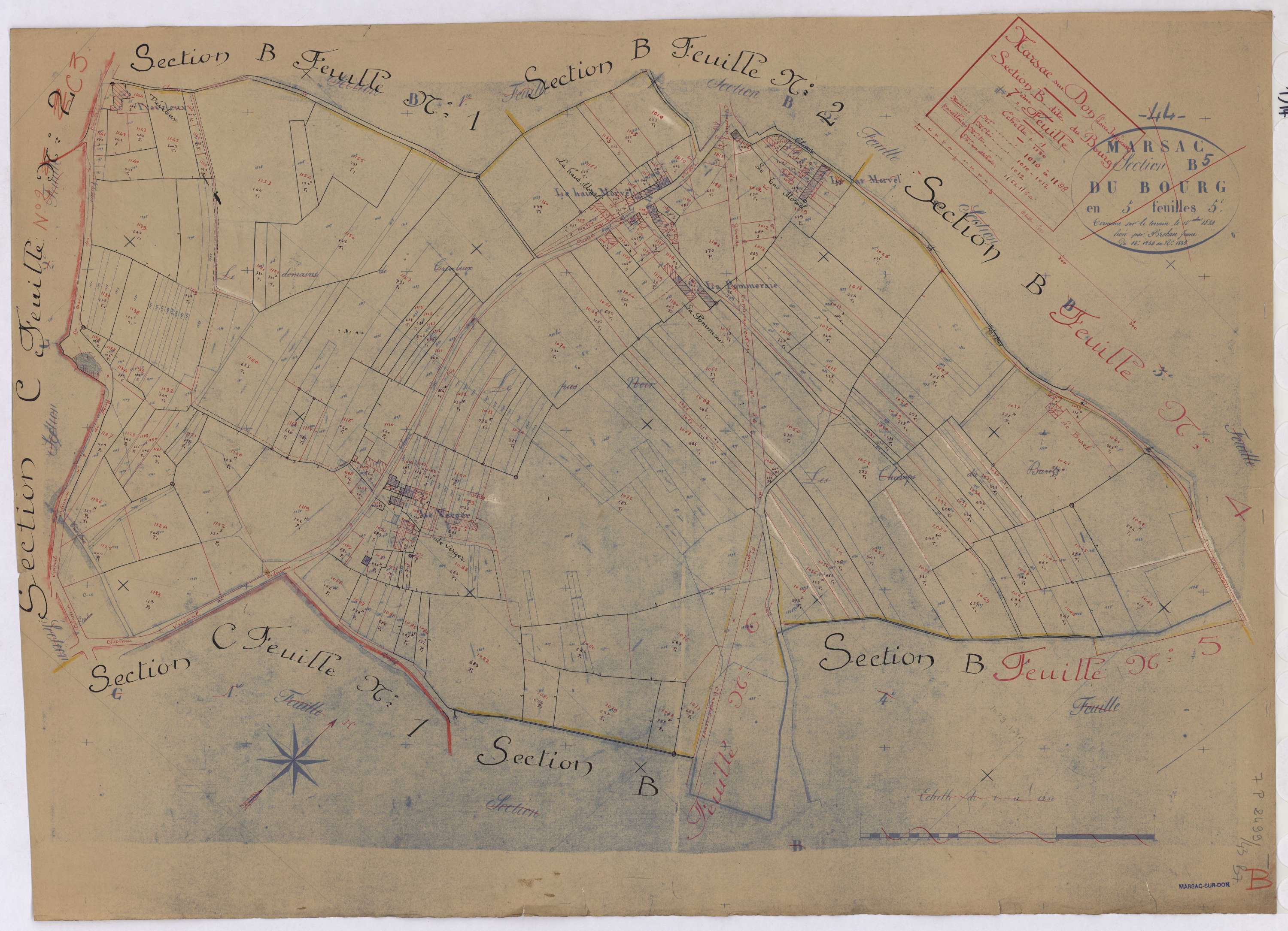 Marsac-sur-Don - Section B7 Bourg (section du) ; 1010-1188