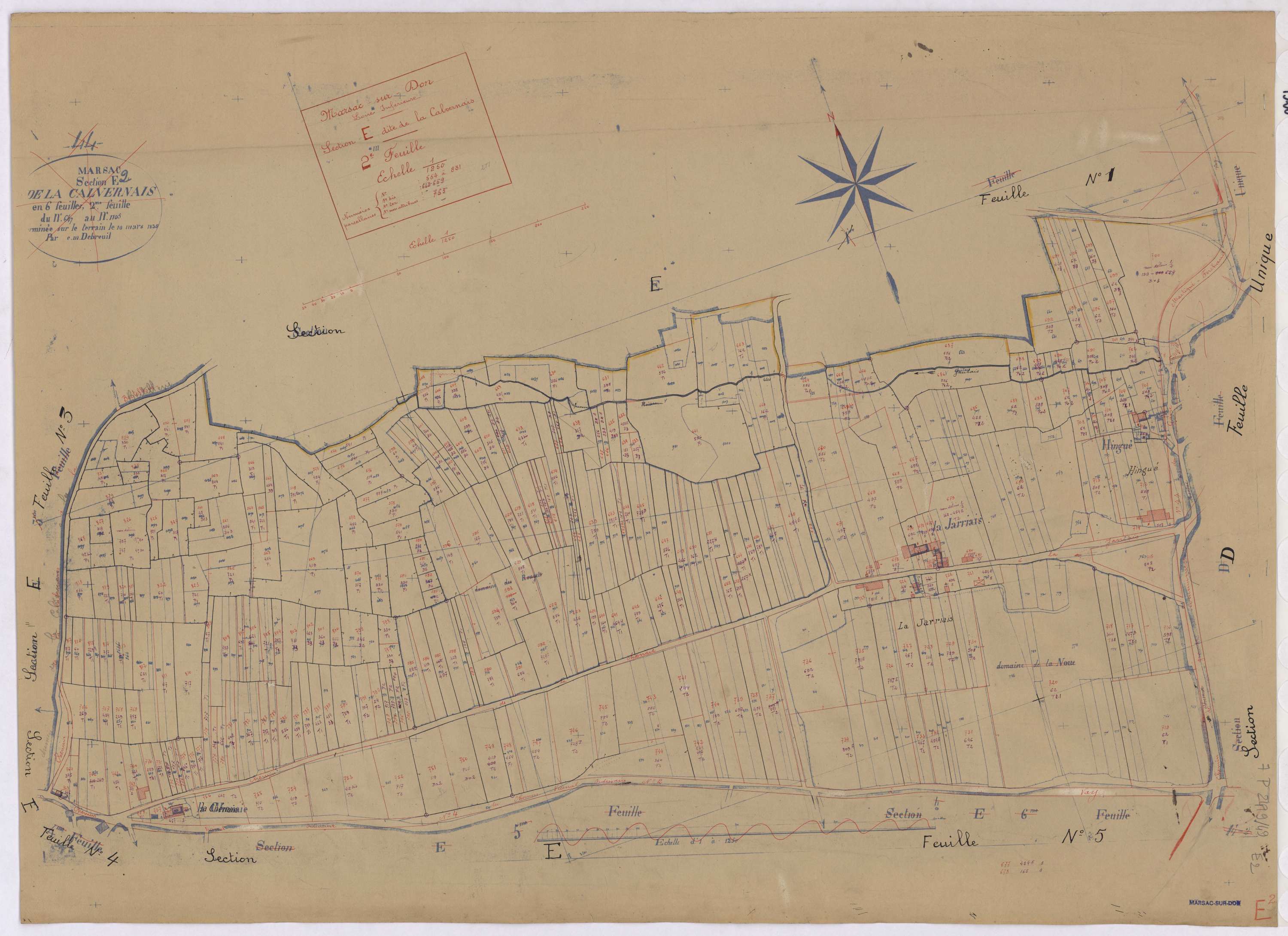 Marsac-sur-Don - Section E2 Calvernais (section de La) ; 554-831