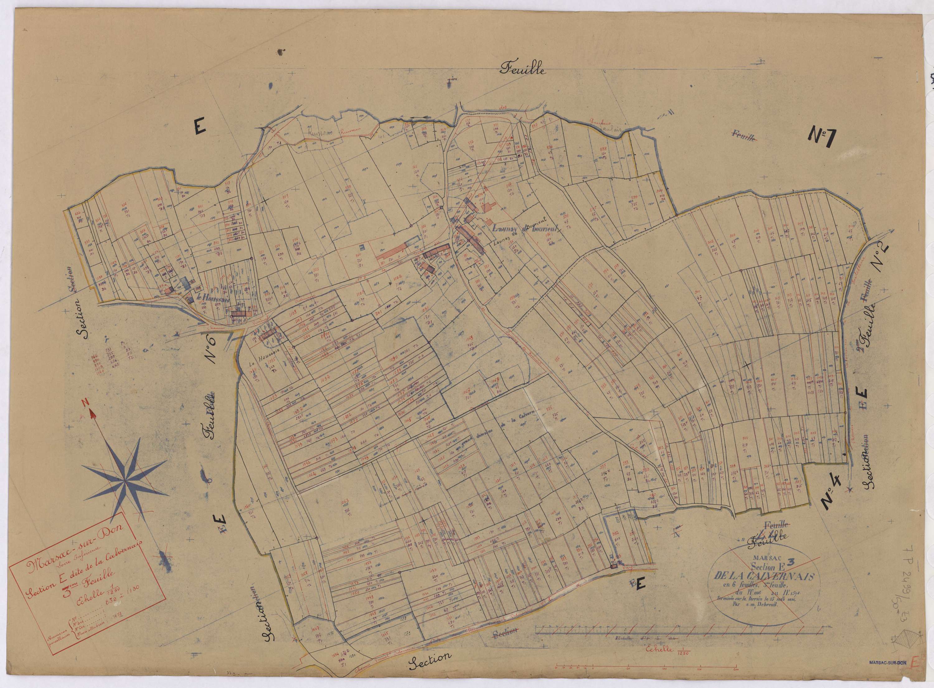 Marsac-sur-Don - Section E3 Calvernais (section de La) ; 832-1130