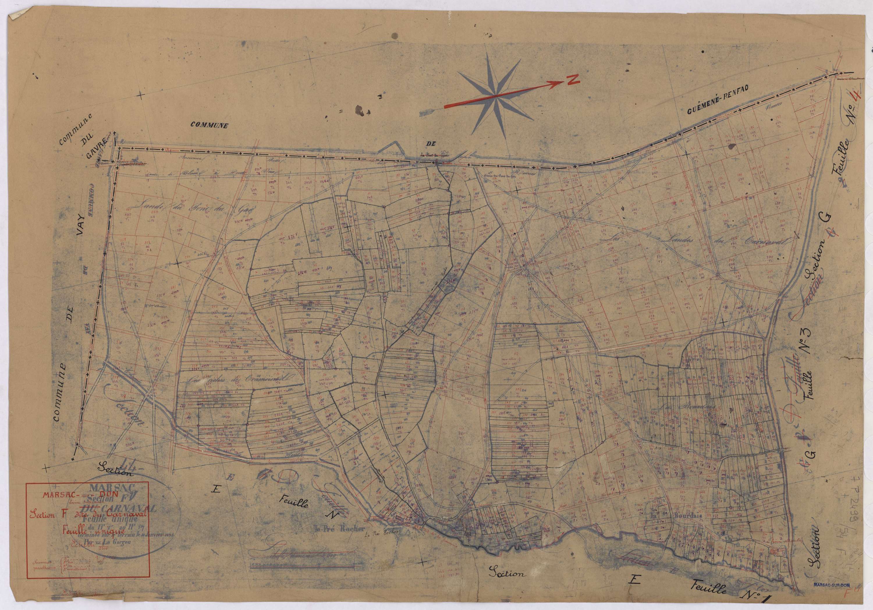 Marsac-sur-Don - Section F Carnaval (section du) ; 1-560
