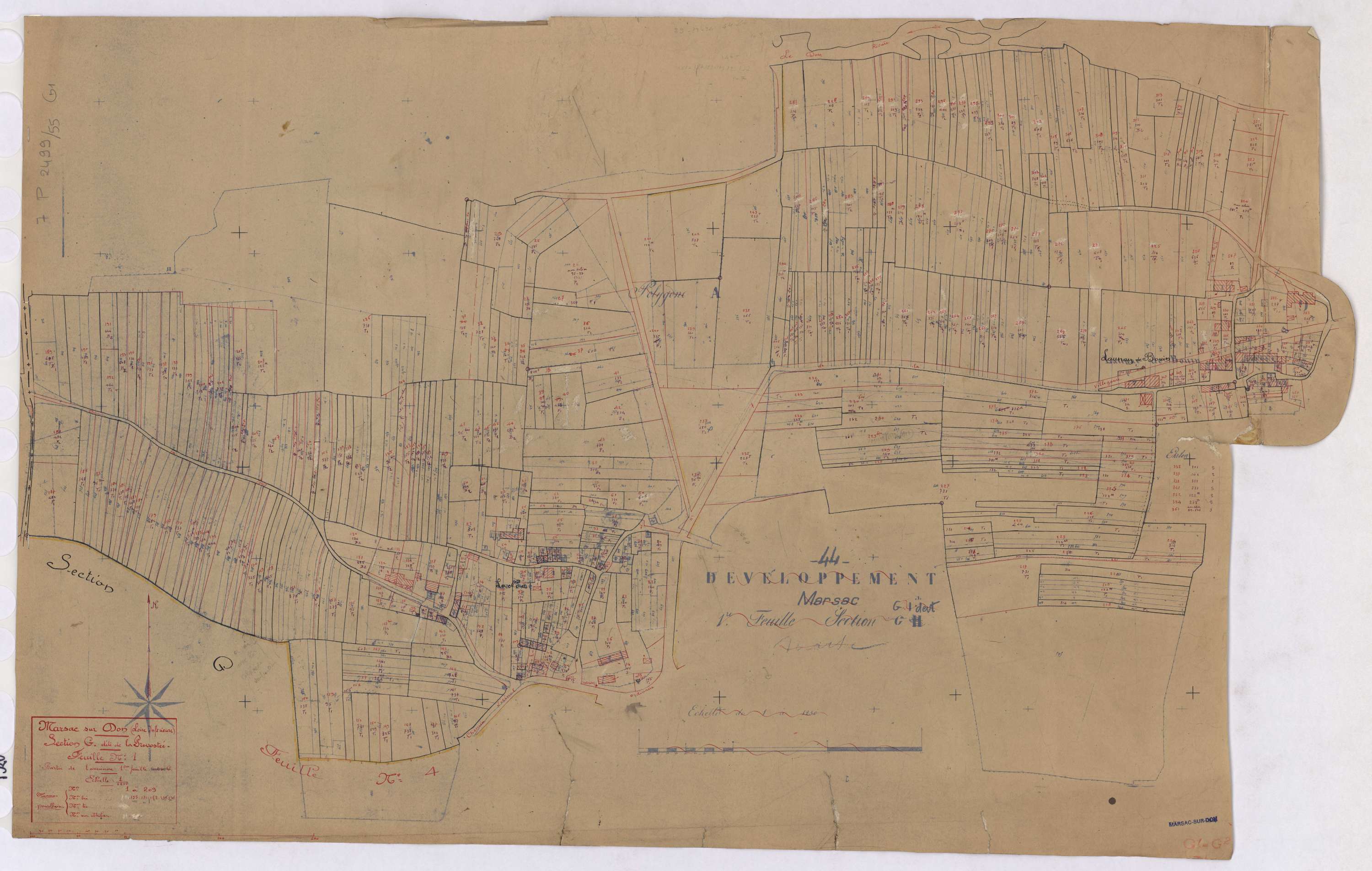 Marsac-sur-Don - Section G1 Provostée (section de La) ; 1-209