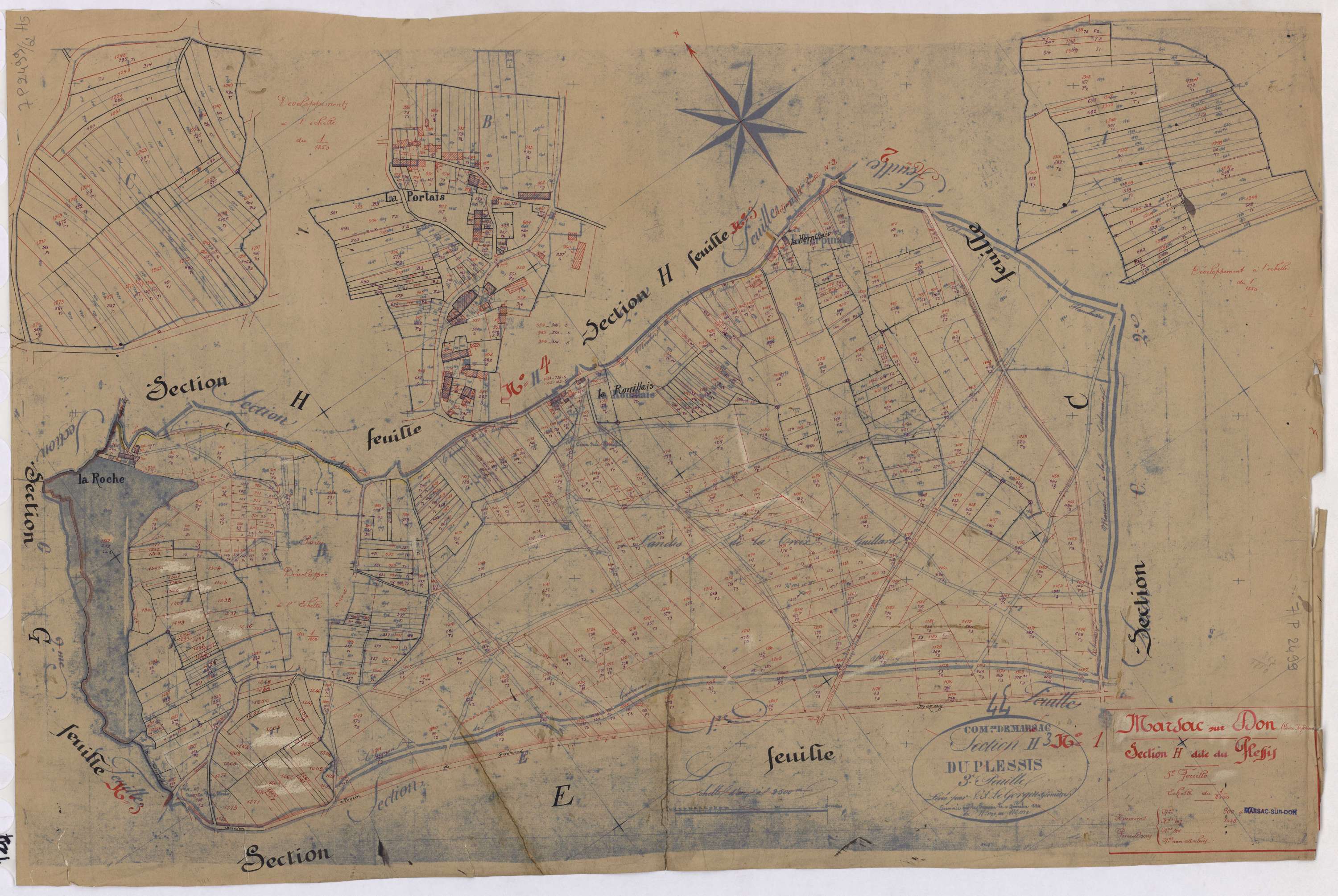 Marsac-sur-Don - Section H5 Plessis (section du) ; 900-1312