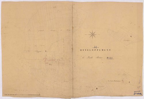 Marsac-sur-Don - Section B4 (développement) Bourg (section du) ; 681-1253 ; développement des villages de Fouy, de La Haute Herbretais et de diverses parcelles
