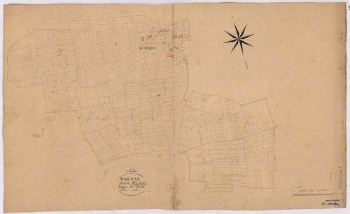 Marsac-sur-Don - Section H1 (développement) Plessis (section du) ; 1-806 ; développement du village de La Villegoué