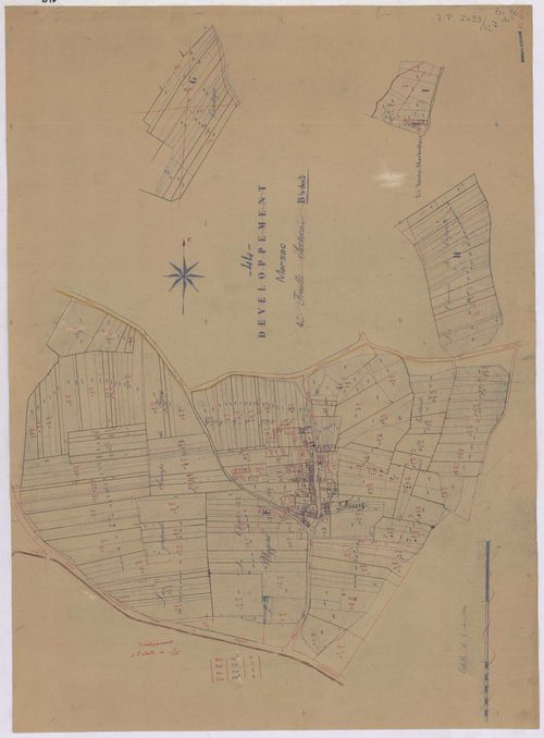 Marsac-sur-Don - Section B5 B6 (développement) Bourg (section du) ; 566-818 ; 819-1009 ; développement du village de Fouy et de diverses parcelles