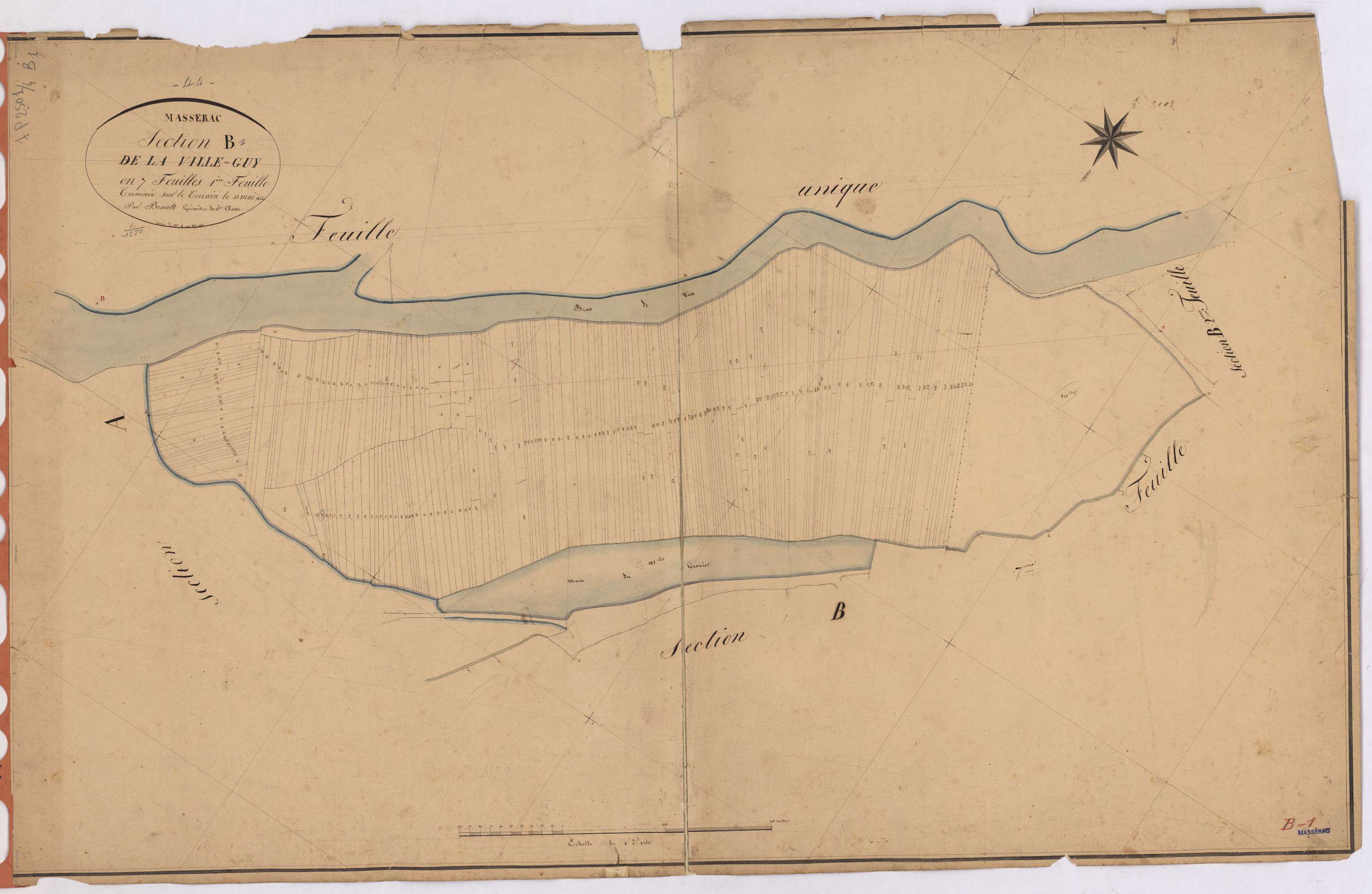 Massérac - Section B1 Ville-Guy (section de La) ; 1-212