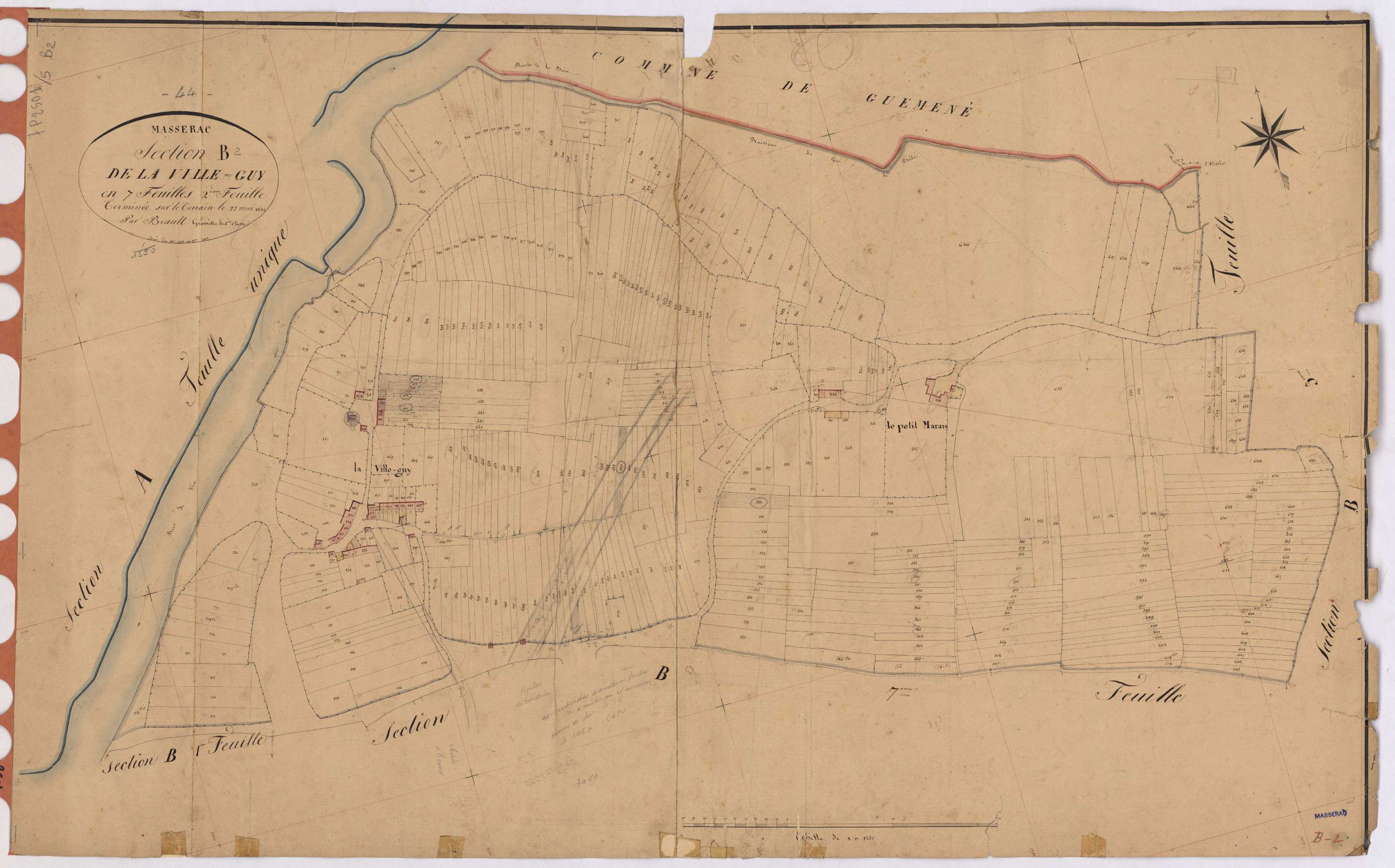 Massérac - Section B2 Ville-Guy (section de La) ; 213-662