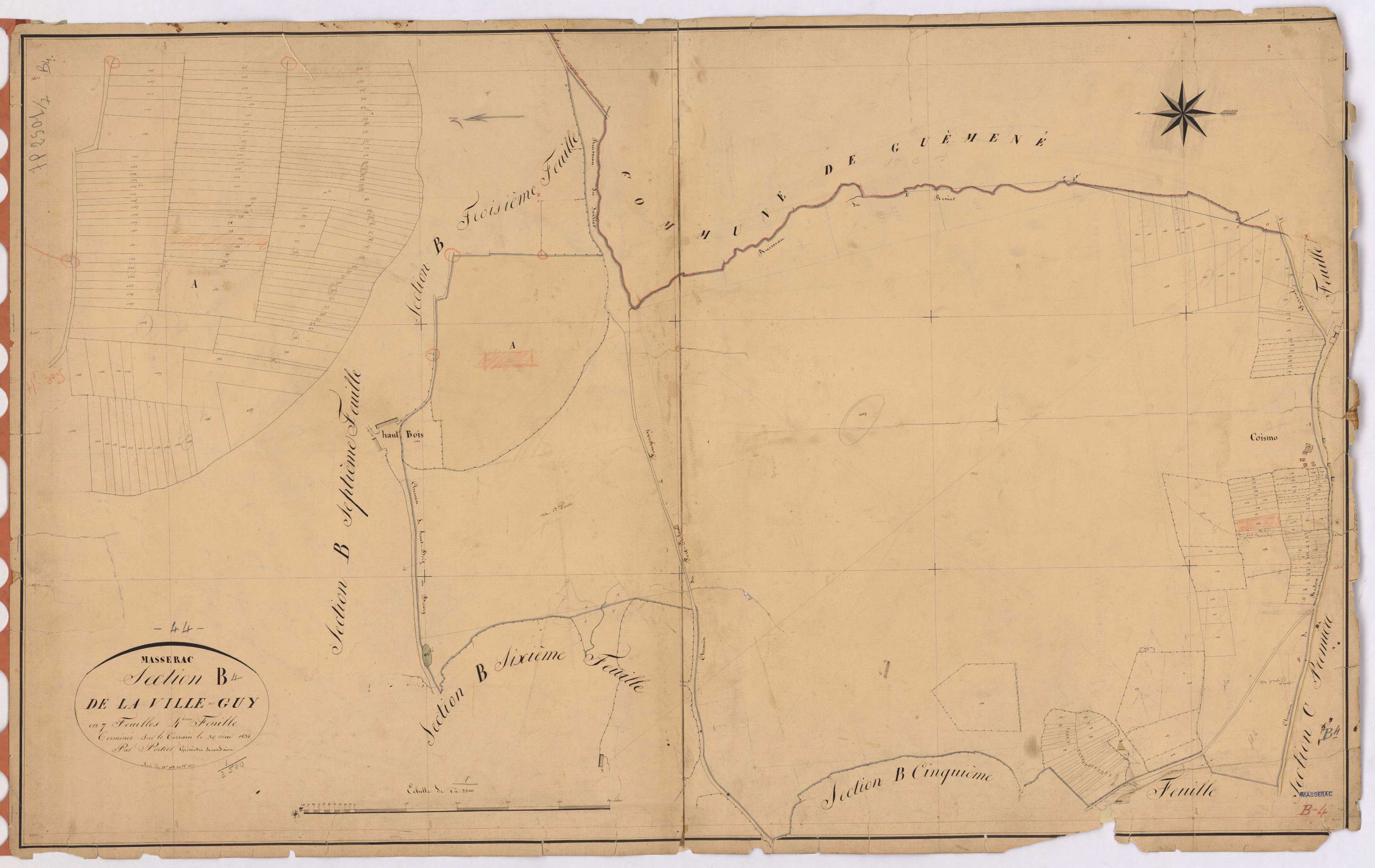 Massérac - Section B4 Ville-Guy (section de La) ; 943-1177