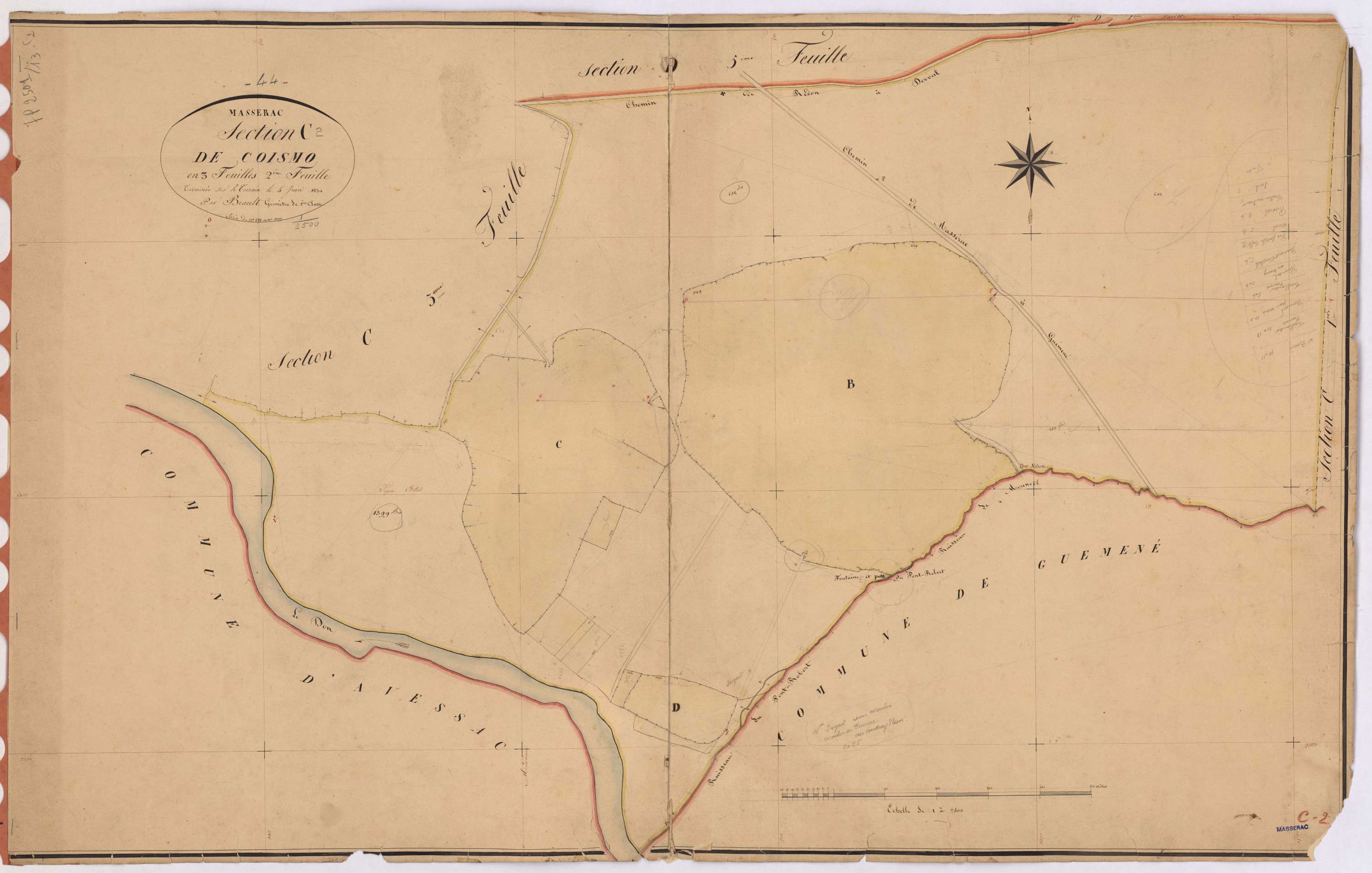 Massérac - Section C2 Coismo (section de) ; 658bis-1399bis