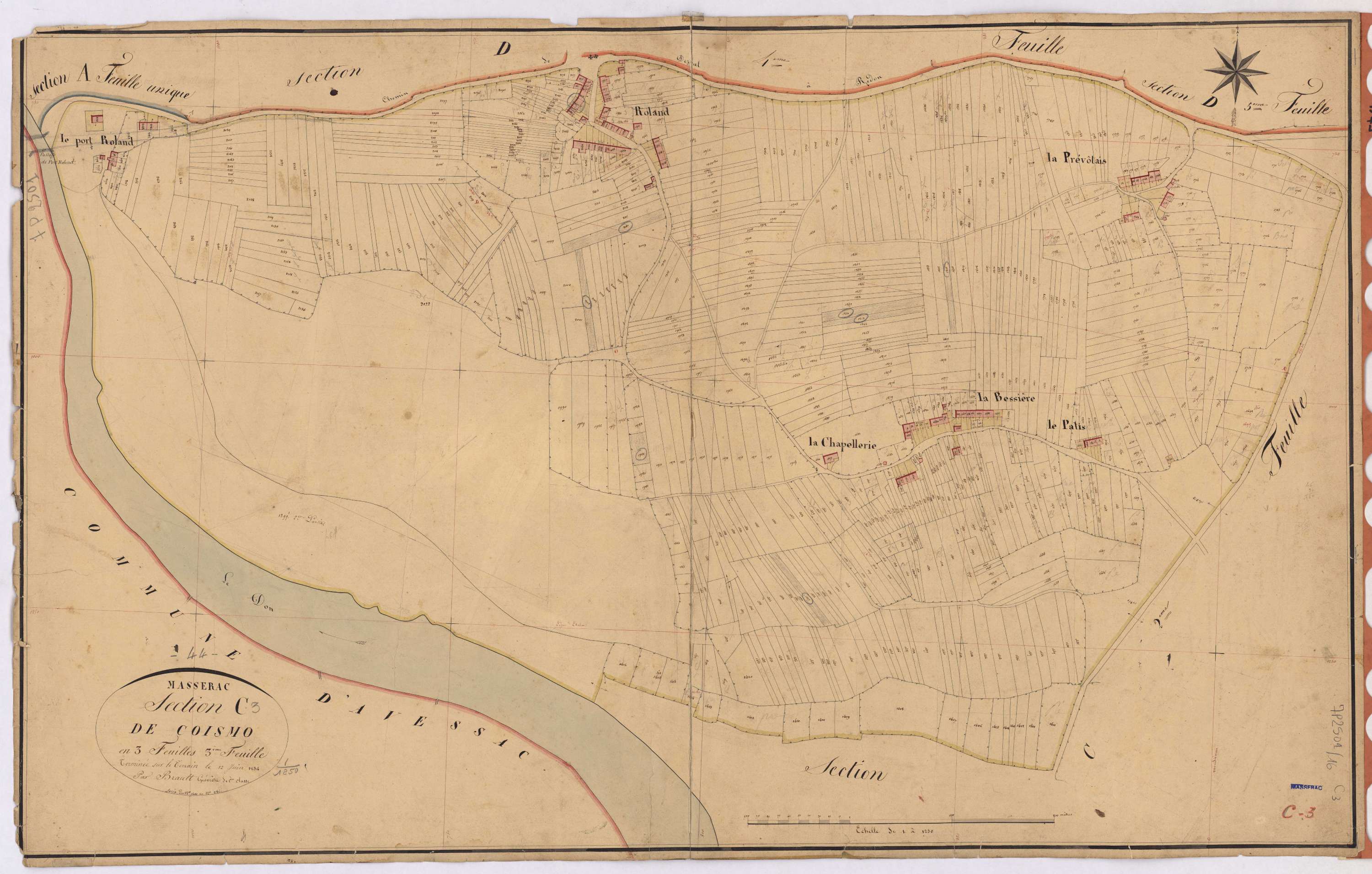 Massérac - Section C3 Coismo (section de) ; 1400-2186