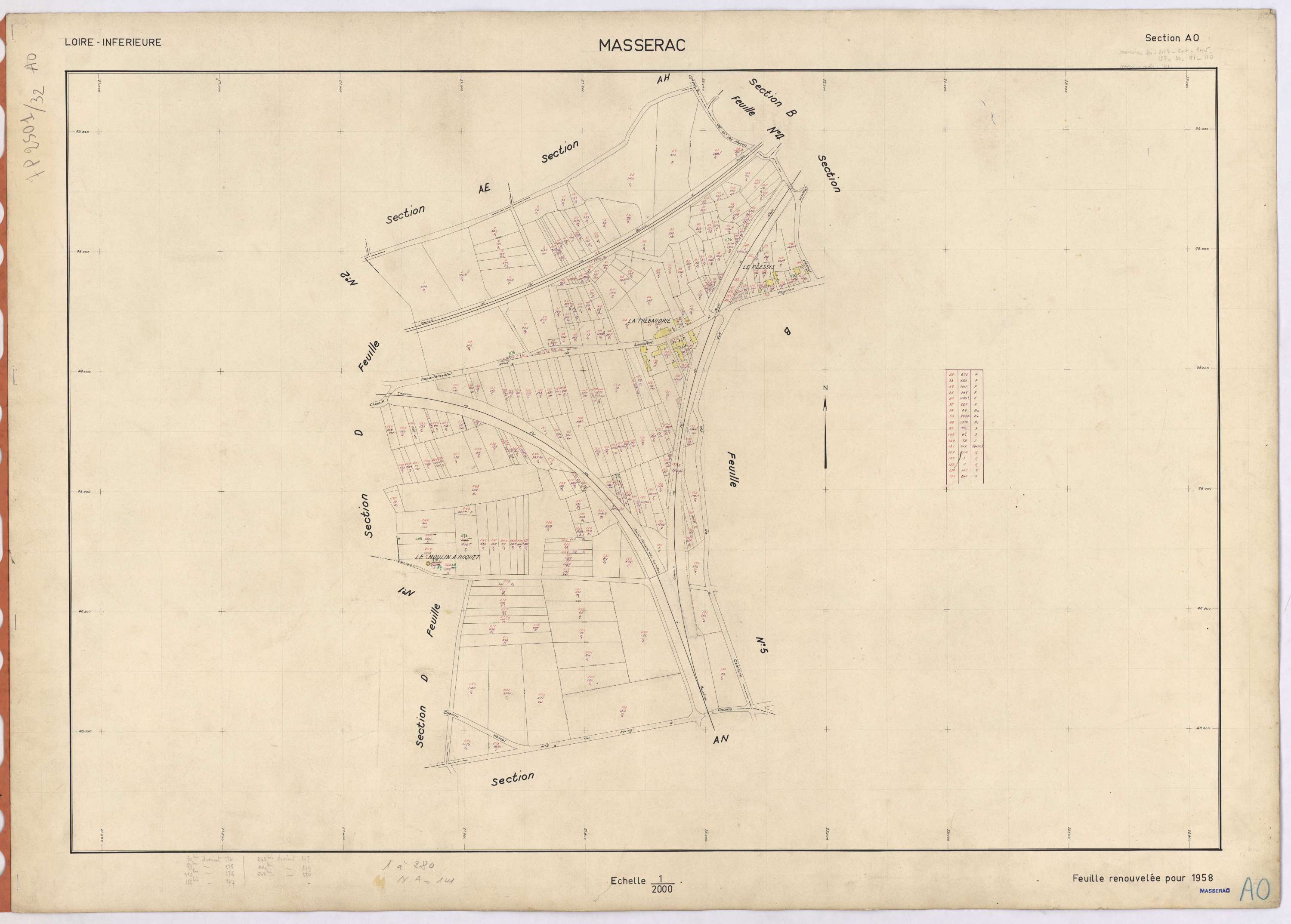 Massérac - Section AO 1-280