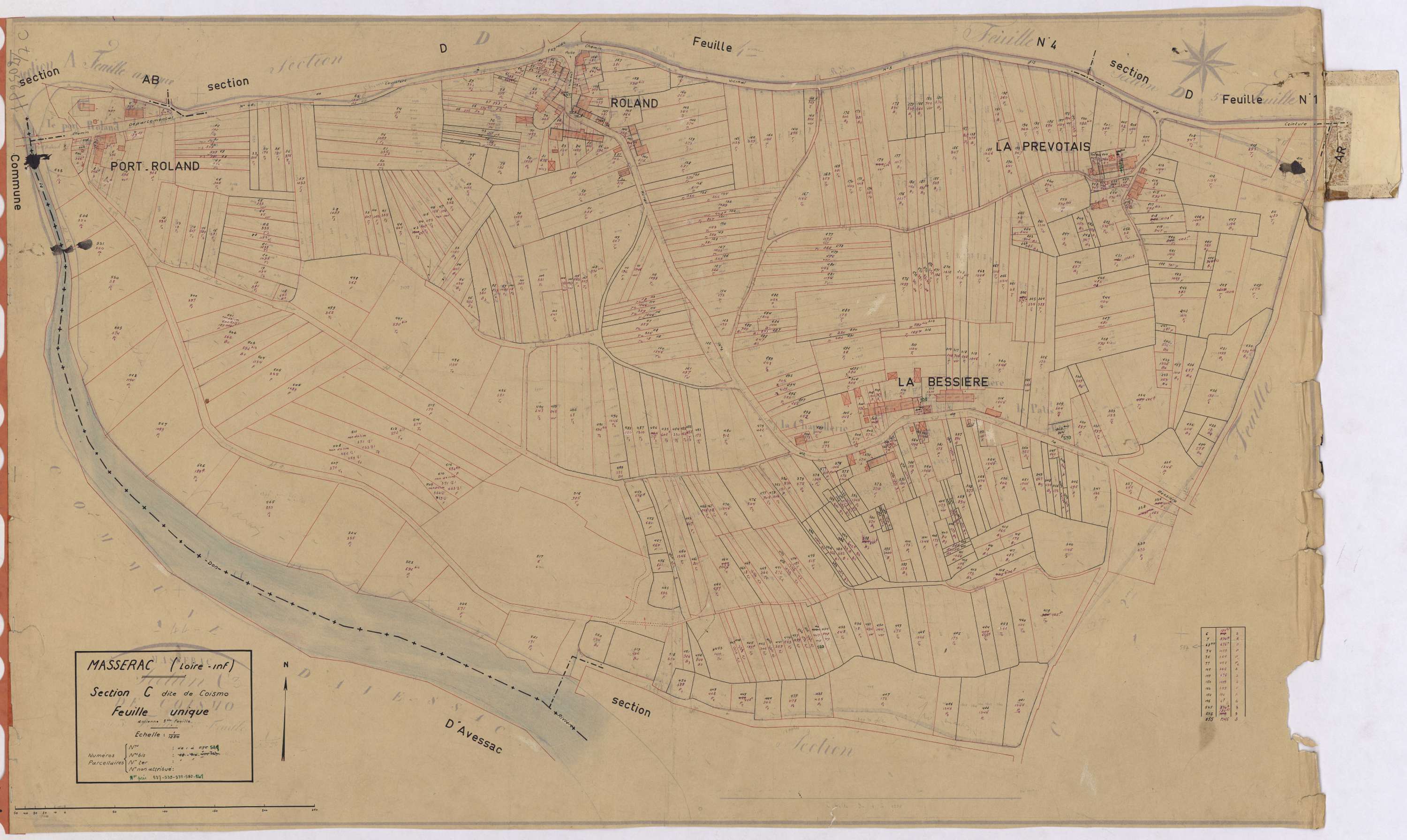 Massérac - Section C Coismo (section de) ; 1-536