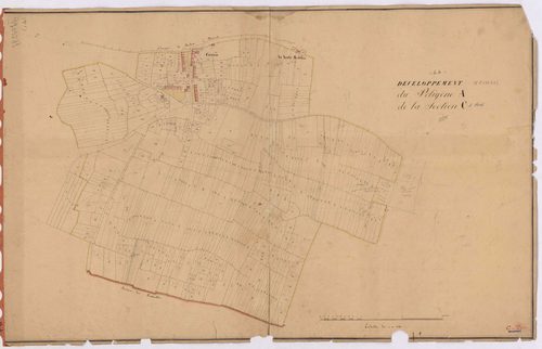 Massérac - Section C1 (développement) Coismo (section de) ; 1-658 ; développement du polygône A
