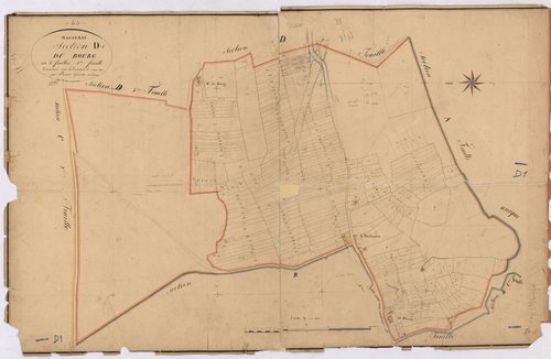 Massérac - Section D1 Bourg (section du) ; 1-304